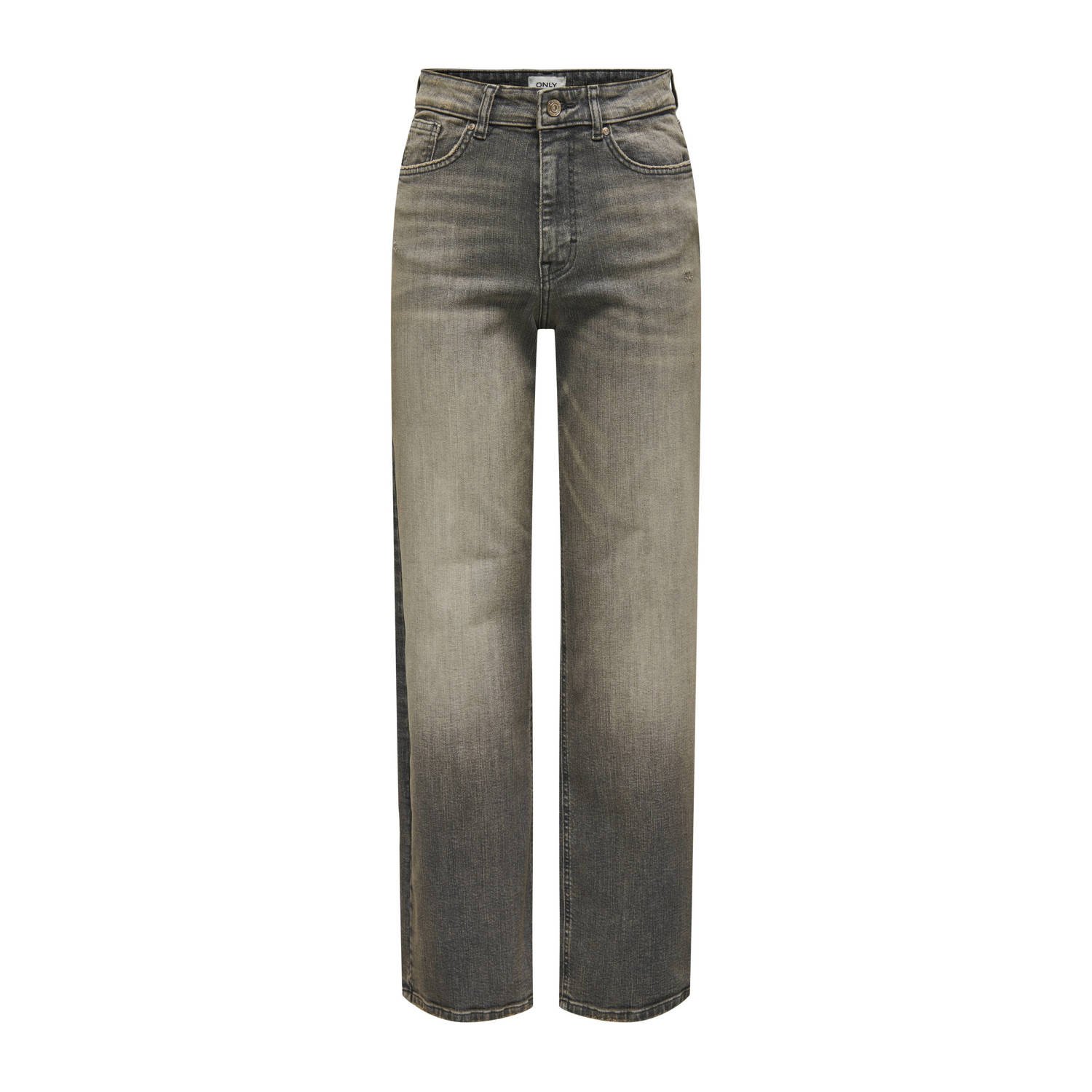 ONLY high waist wide leg jeans ONLJUICY grey denim bruin