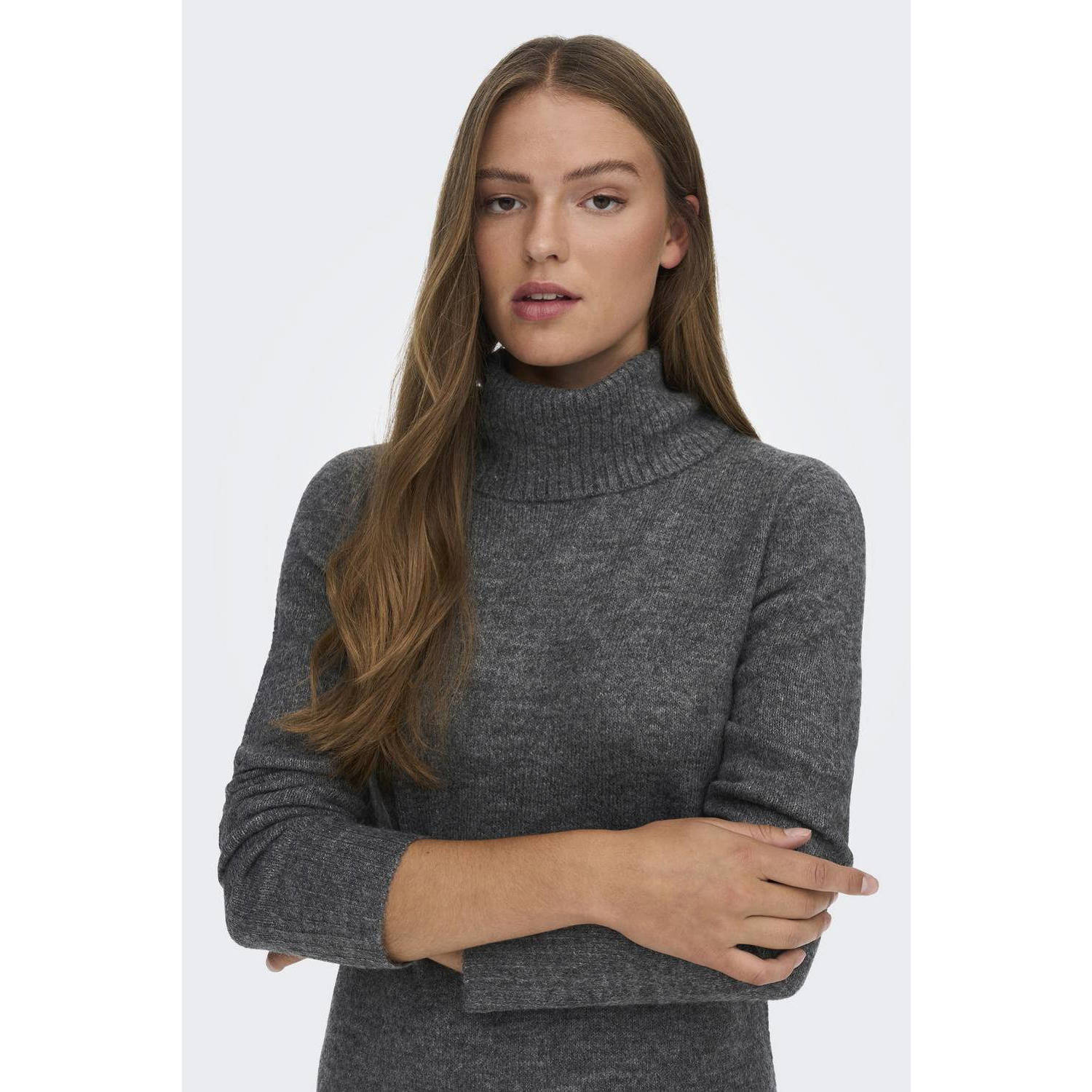 JDY Gebreide jurk ELANORA L S COWLNECK DRESS KNT NOOS