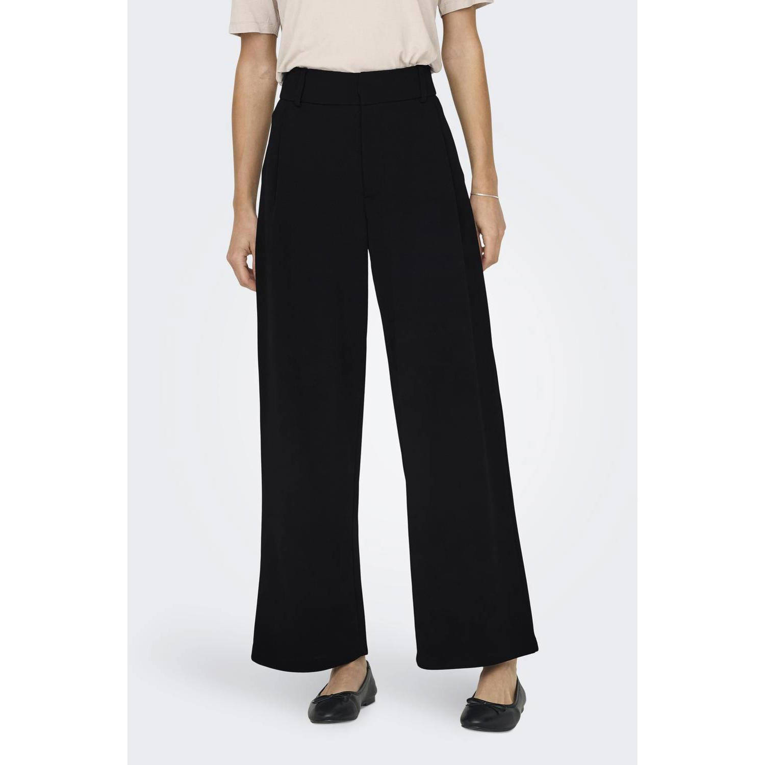 JDY regular fit broek GEGGO zwart