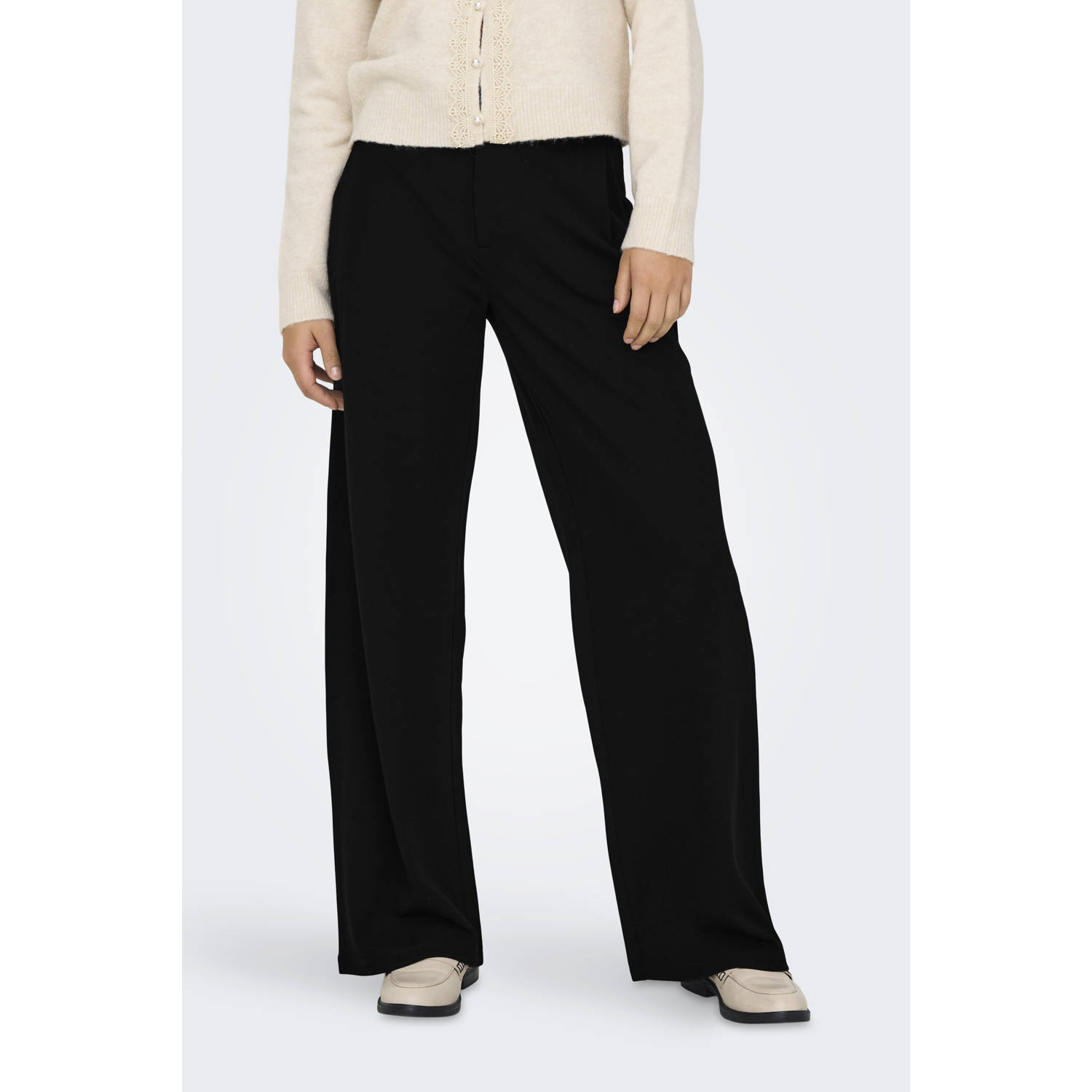 JDY regular fit broek GEGGO zwart