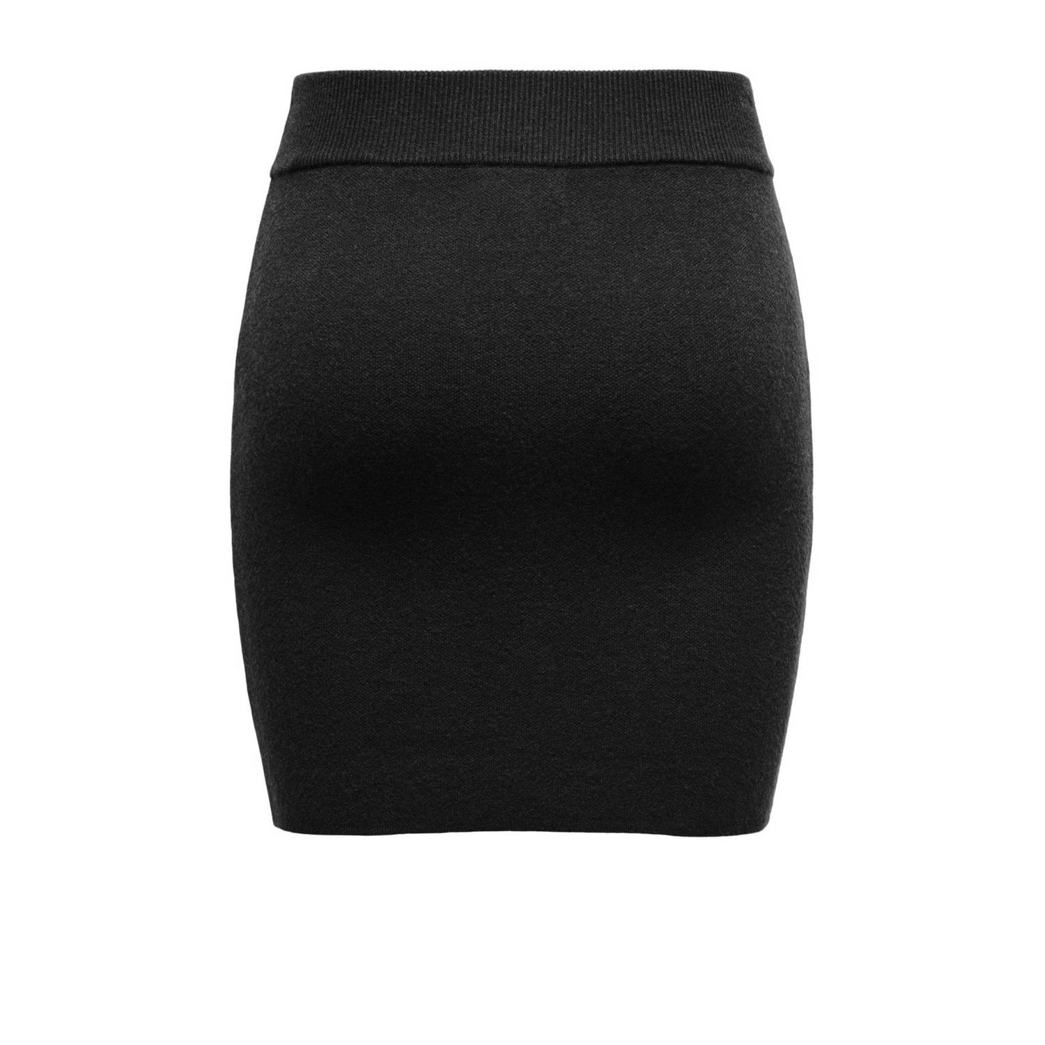 Jacqueline de Yong Korte Dames Fleece Rok Black Dames