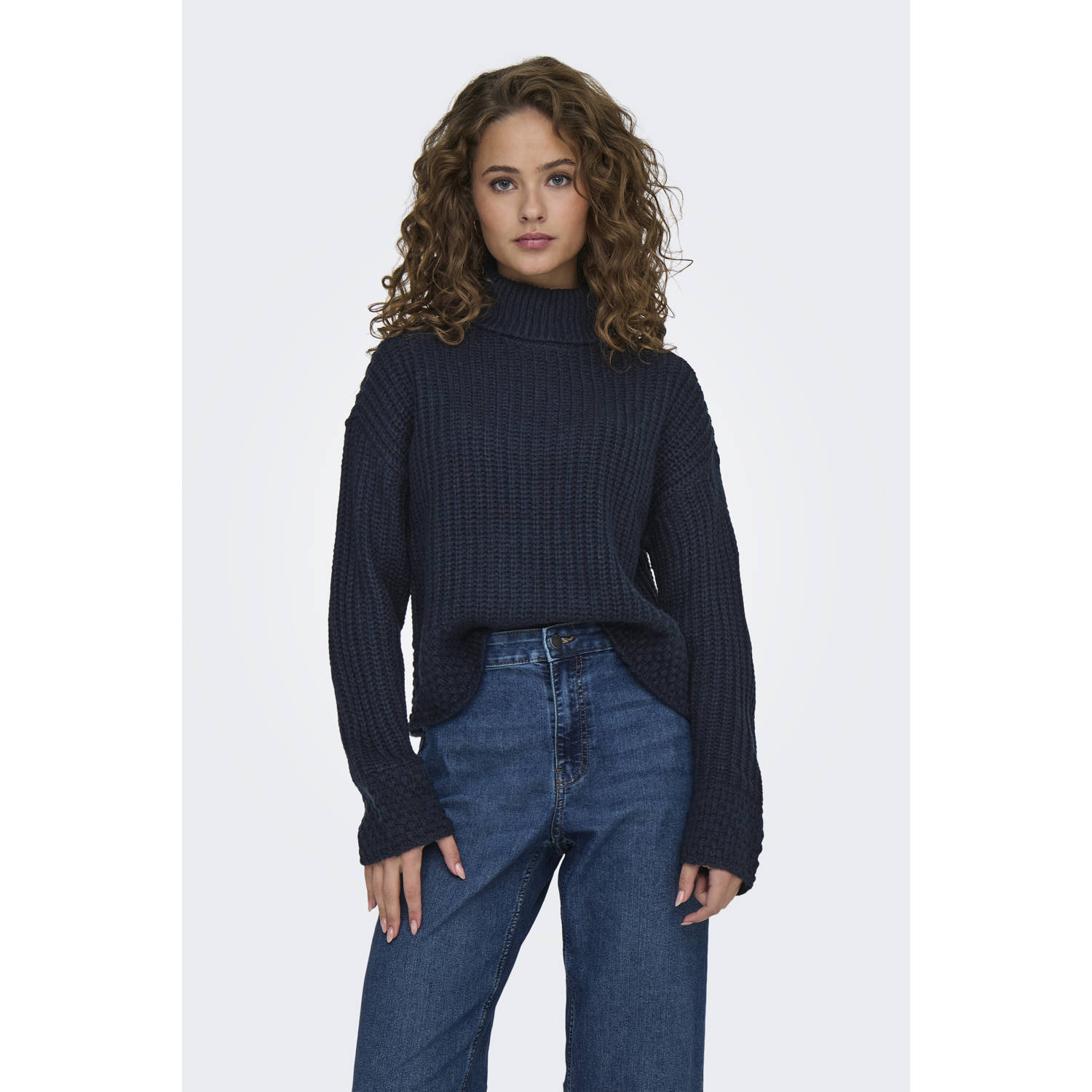 JDY gebreide trui donkerblauw