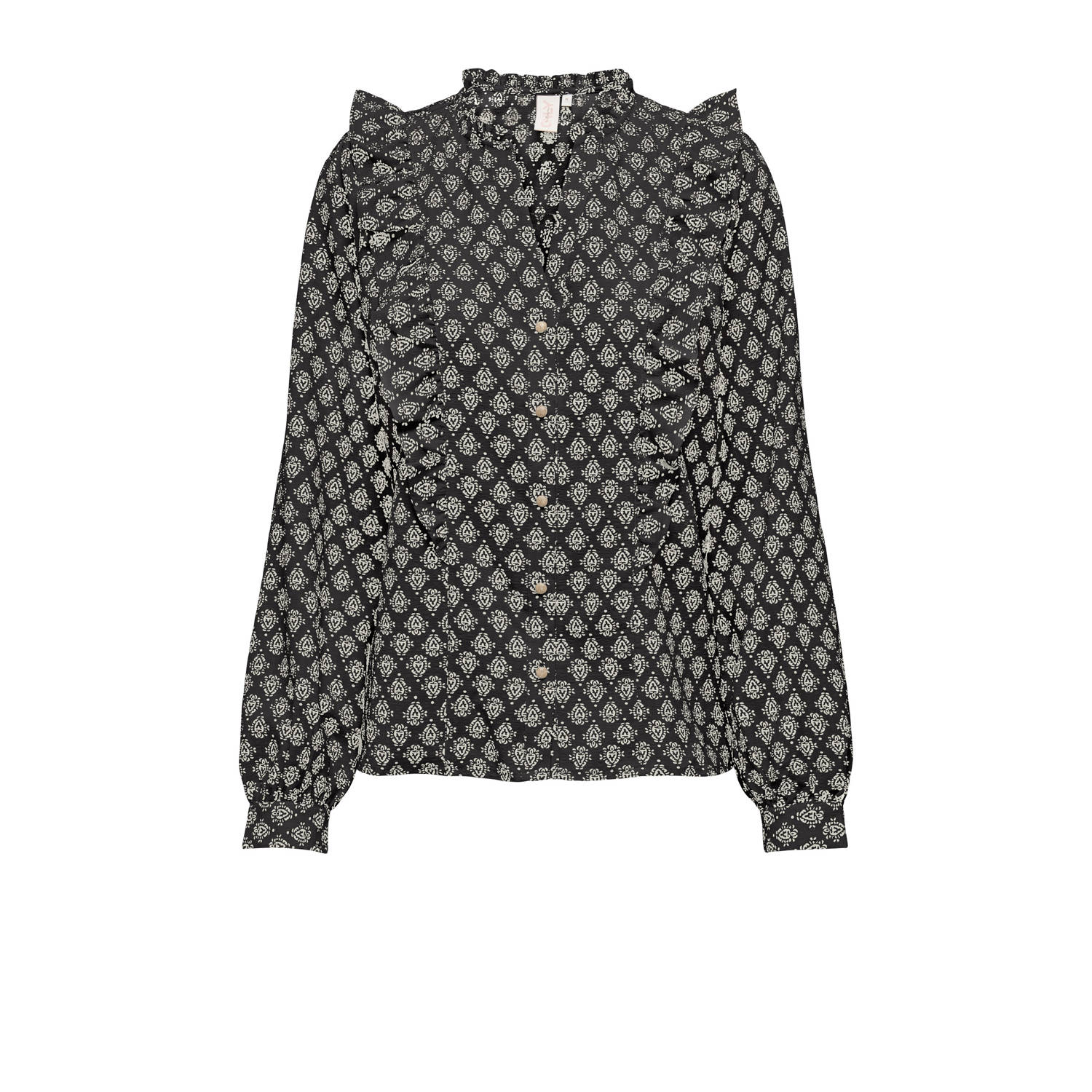 Only V-hals Top Zwart Wit | Moderne Stijl Black Dames