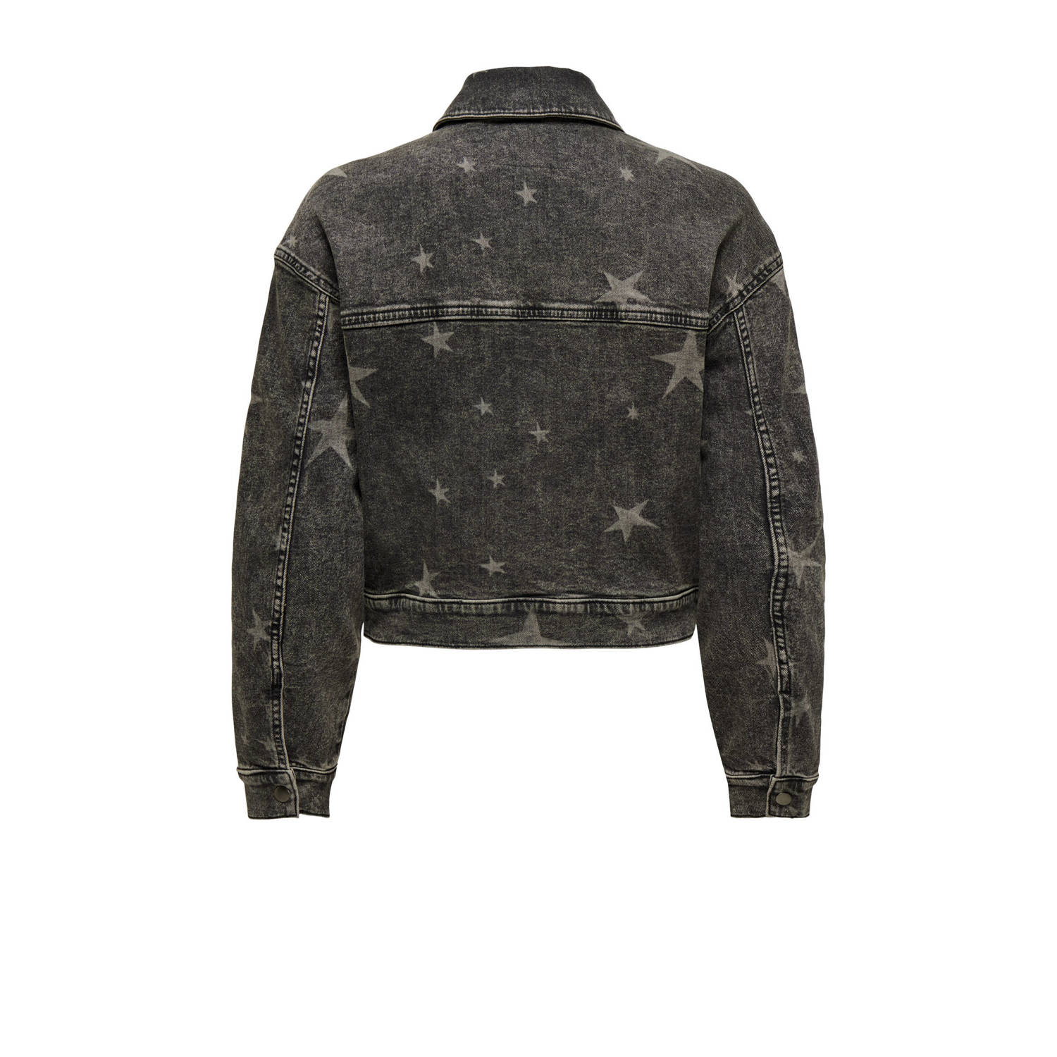 ONLY spijkerjasje ONLMALIBU met sterren black denim