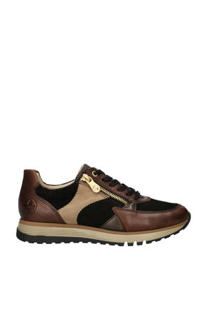 comfort leren sneakers bruin