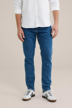 slim fit jeans 'rain ready' donkerblauw