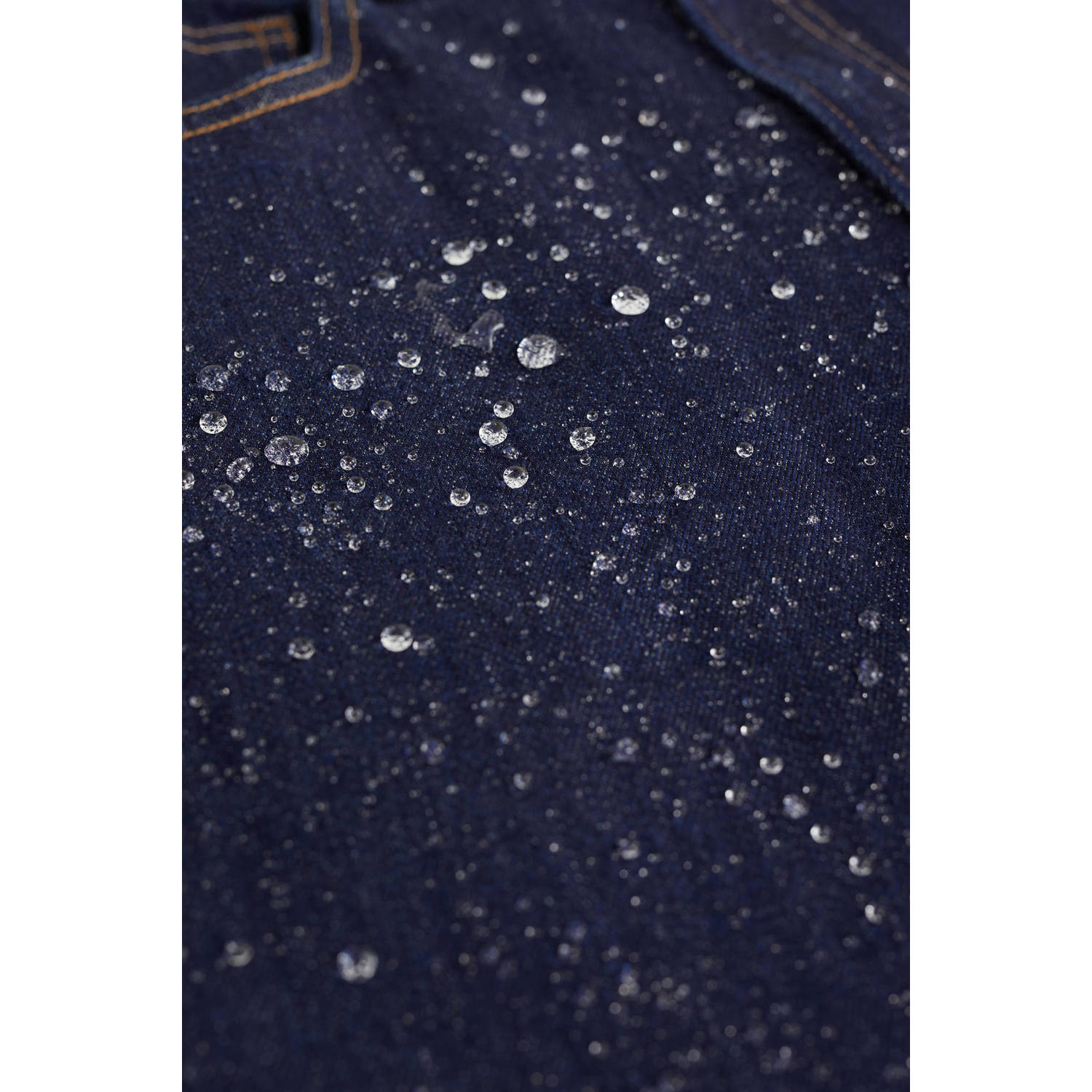 WE Fashion WE Fundamentals slim fit jeans 'rain ready' donkerblauw