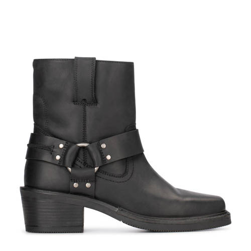 PS Poelman Hailee leren bikerboots zwart afbeelding