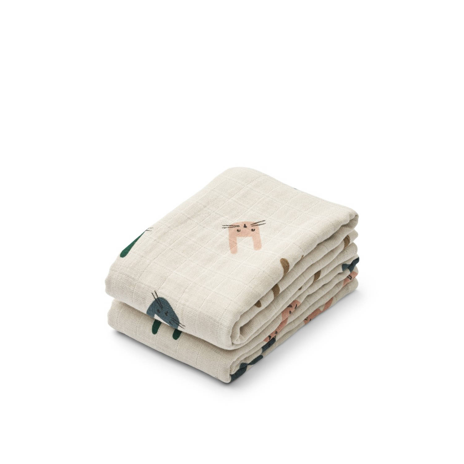Liewood hydrofiele doek Lewis afmeting 65x65 set van 2