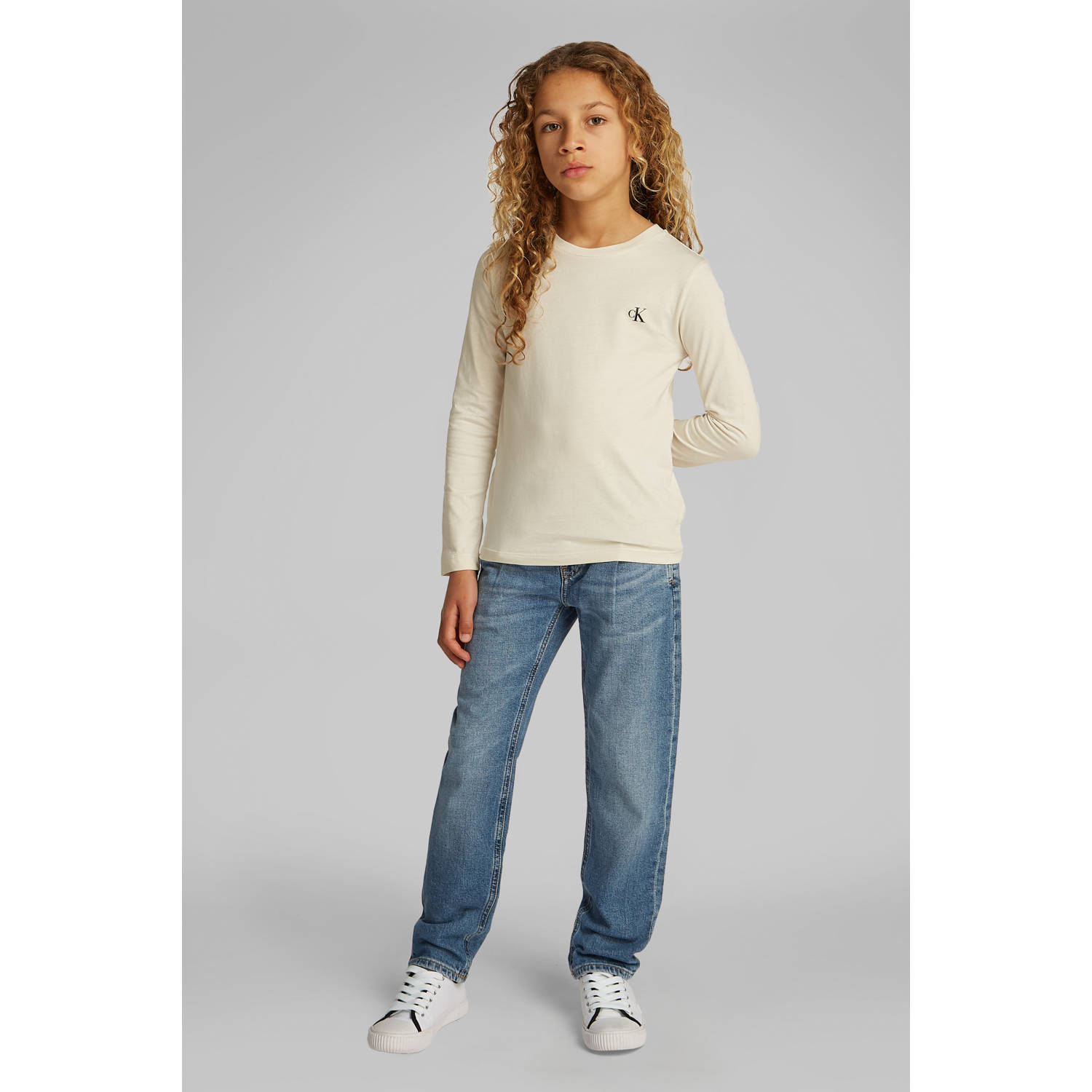 Calvin Klein longsleeve (set van 2) ecru beige