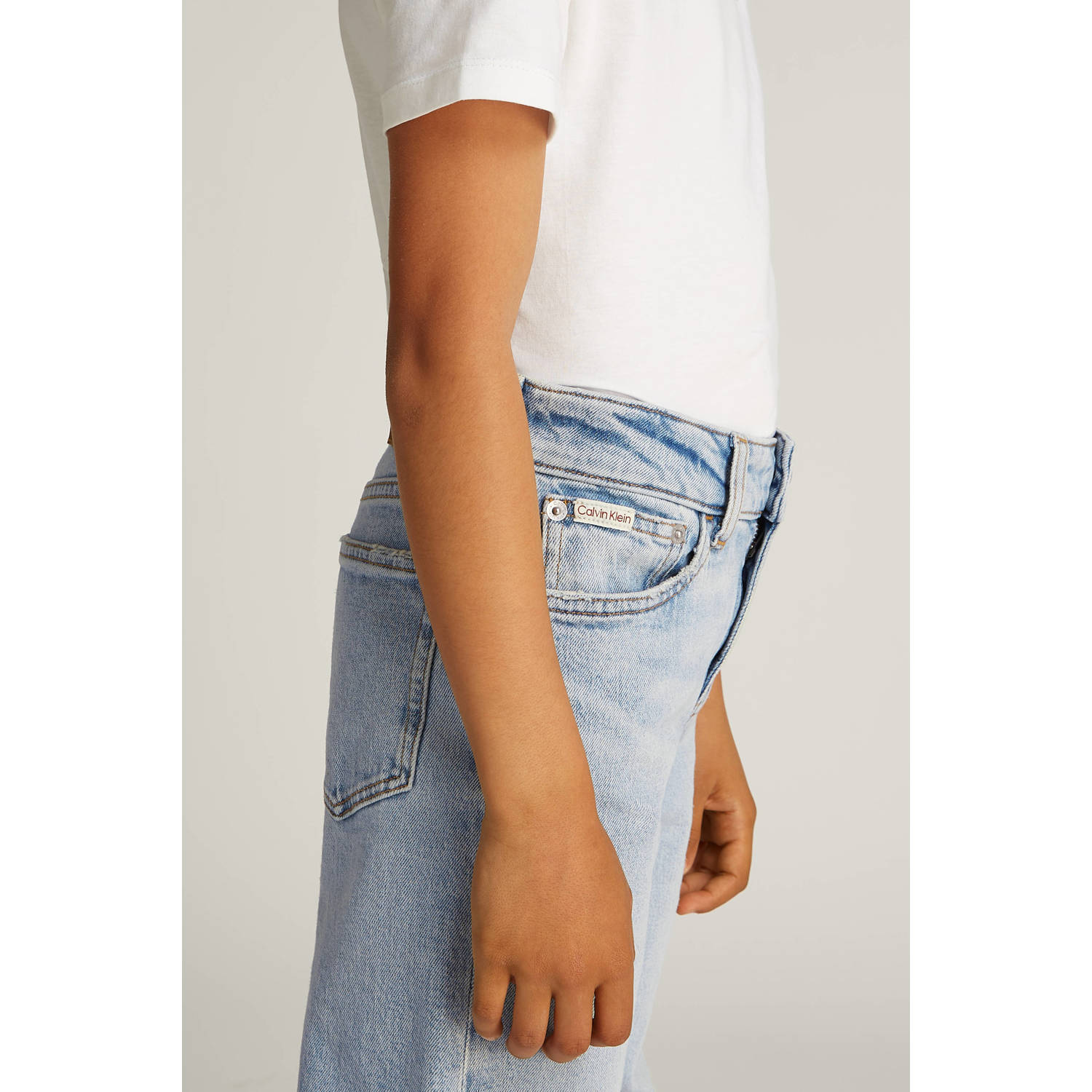 Calvin Klein wide leg jeans light blue denim