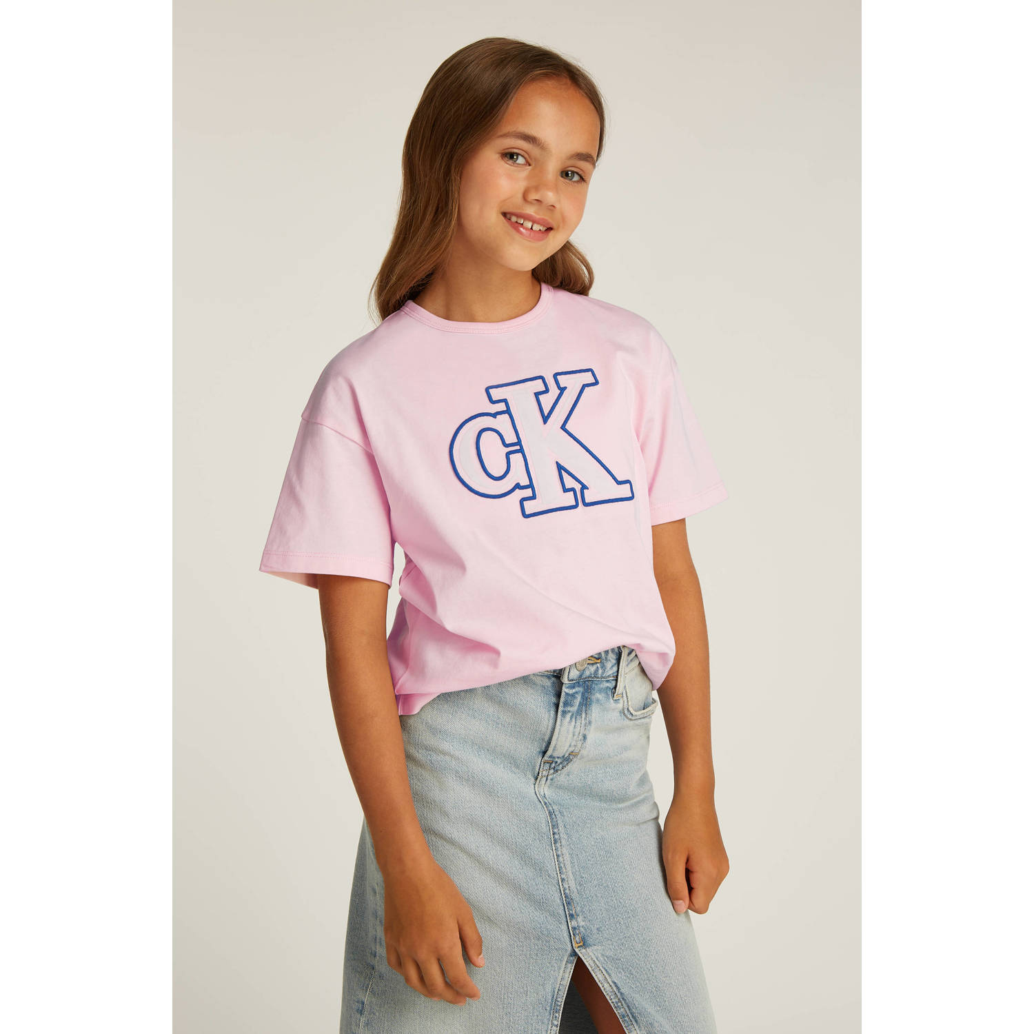 Calvin Klein Jeans Boxy fit T-shirt met labelprint