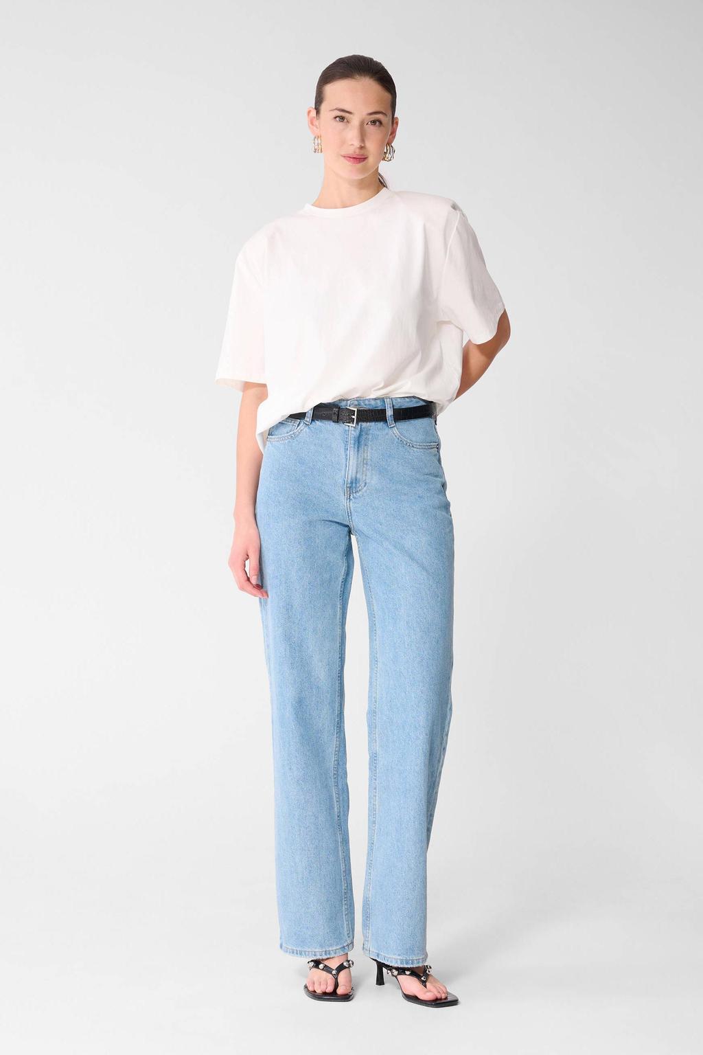 Shoeby wide leg jeans medium blue denim