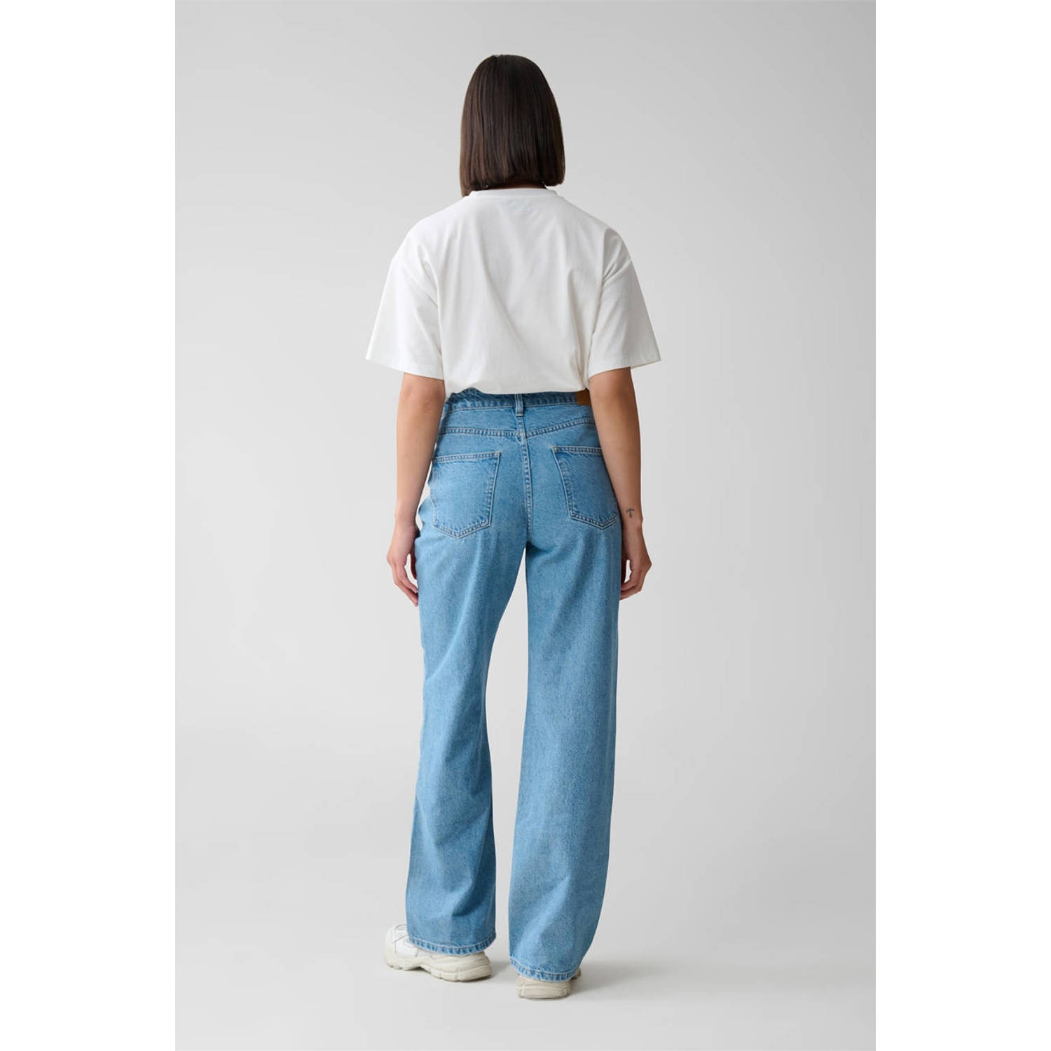 Shoeby wide leg jeans medium blue denim