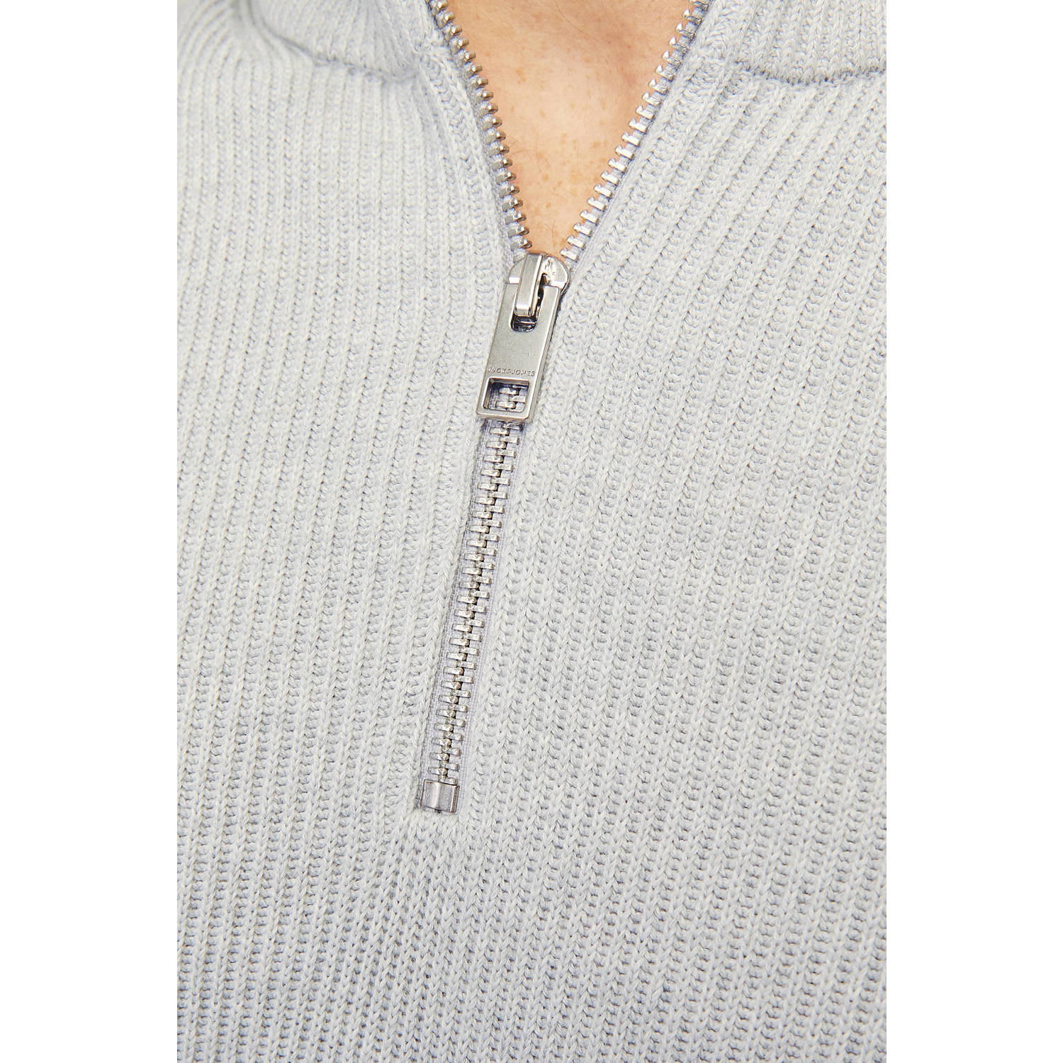 JACK & JONES ESSENTIALS gebreide trui grijs