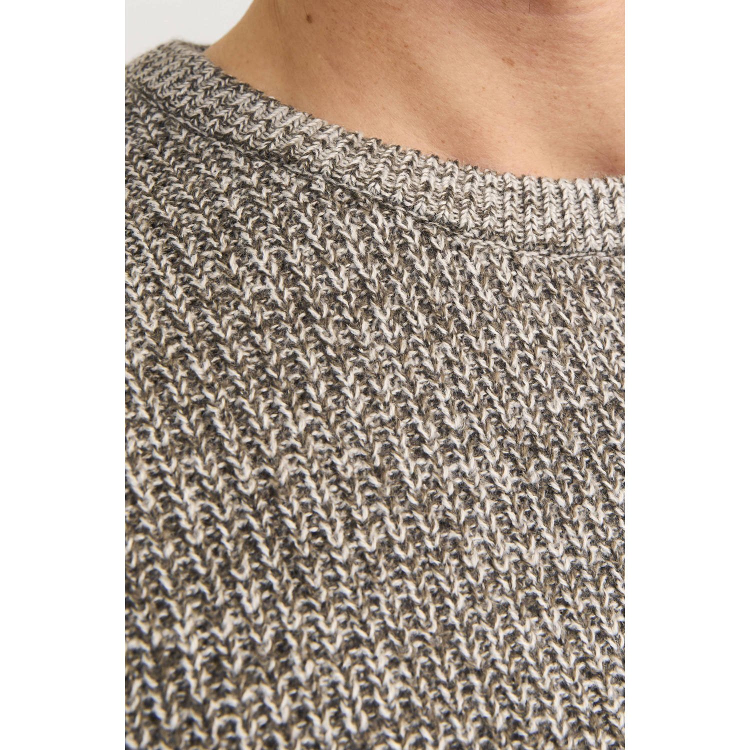 JACK & JONES ESSENTIALS gebreide trui JJELEWIS bruin
