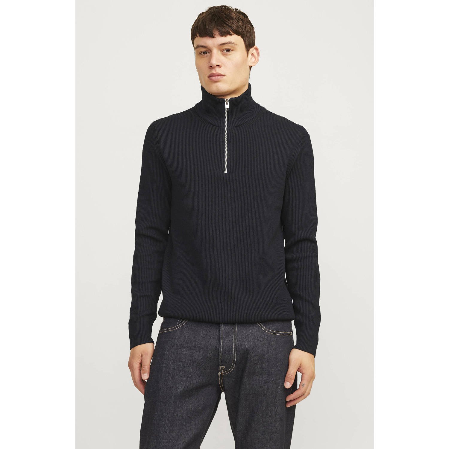 Jack & jones Mannen Gebreide Kleding Collectie voor Herfst Winter Black Heren