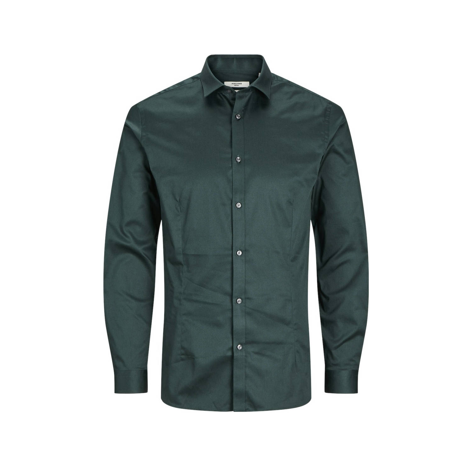 JACK & JONES PREMIUM super slim fit overhemd JJPRPARMA donkergroen