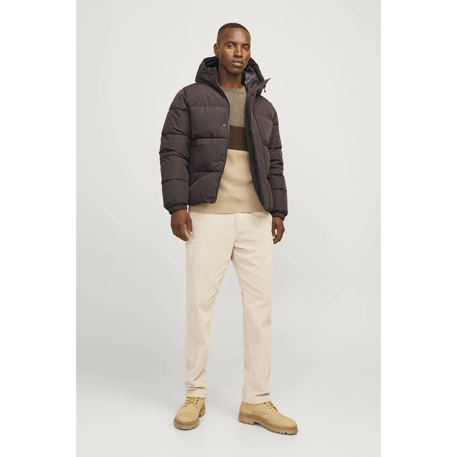 JACK & JONES ESSENTIALS gewatteerde jas JJEBRADLEY