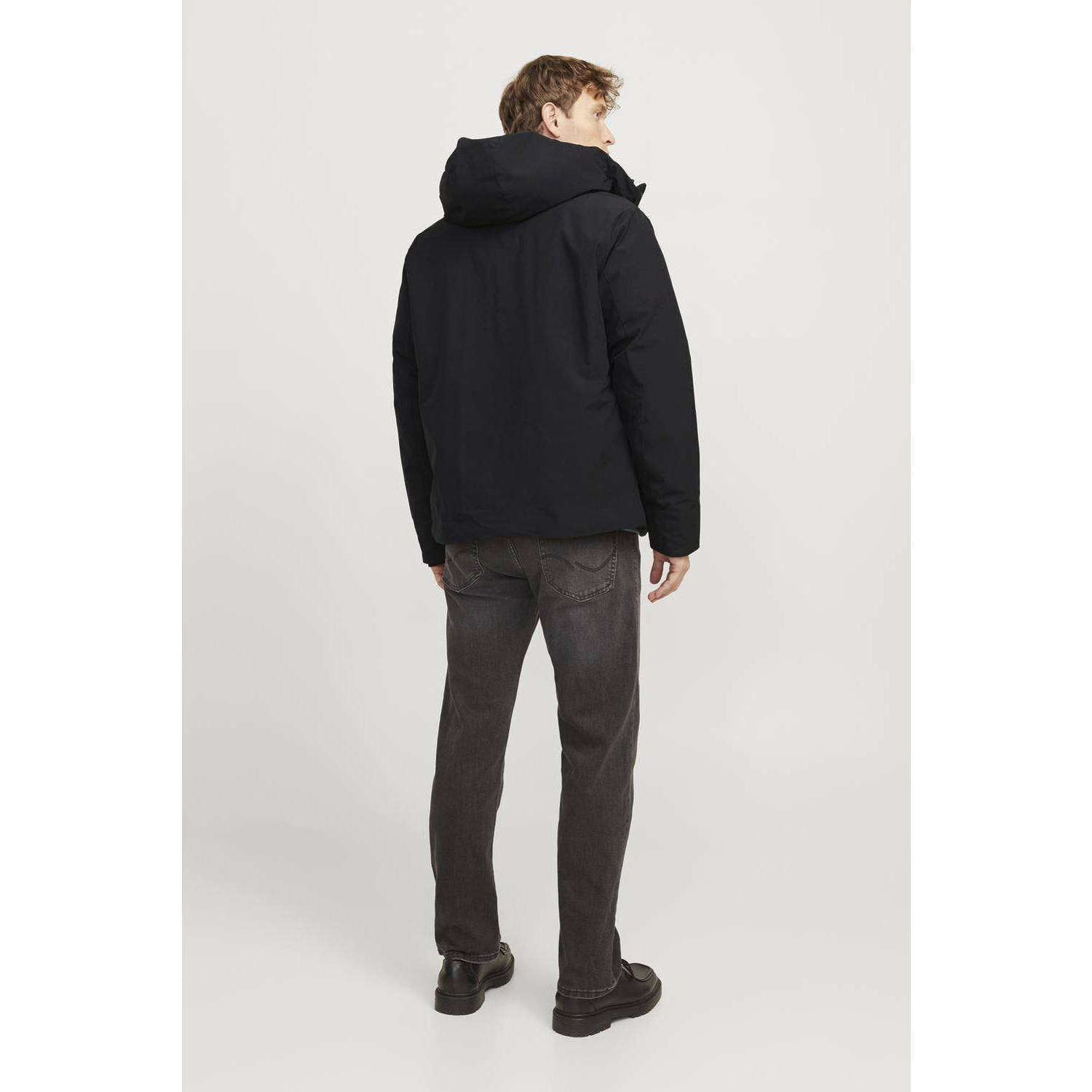 JACK & JONES ESSENTIALS gewatteerde jas JJEKEEN zwart