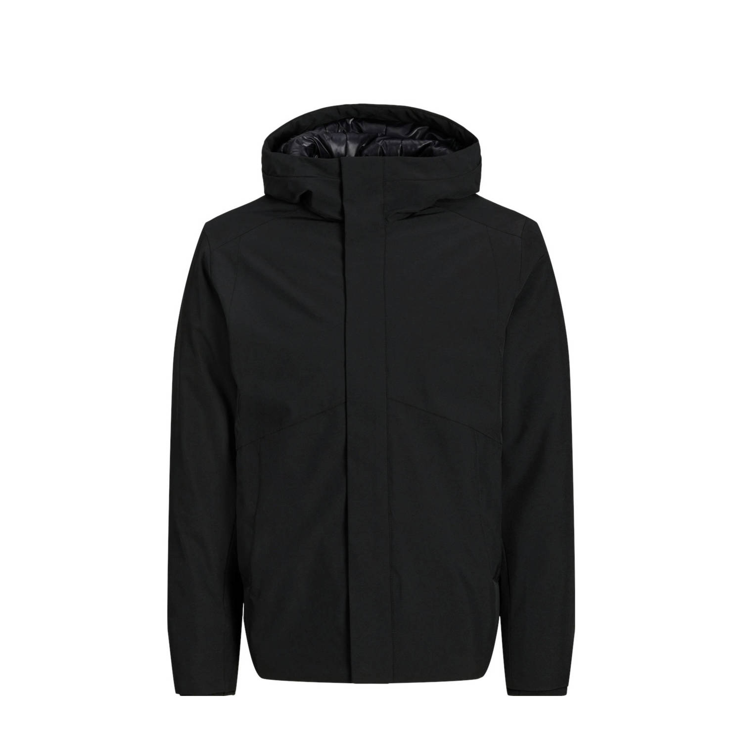 Jack & jones Stijlvolle Overgangsjas met Capuchon Black Heren