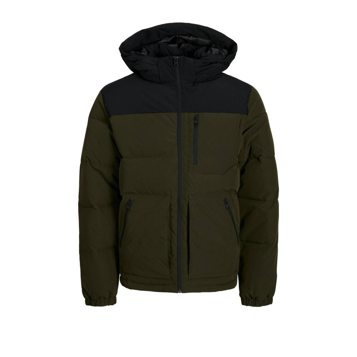 JACK & JONES ESSENTIALS gewatteerde jas JJEOTTO groen