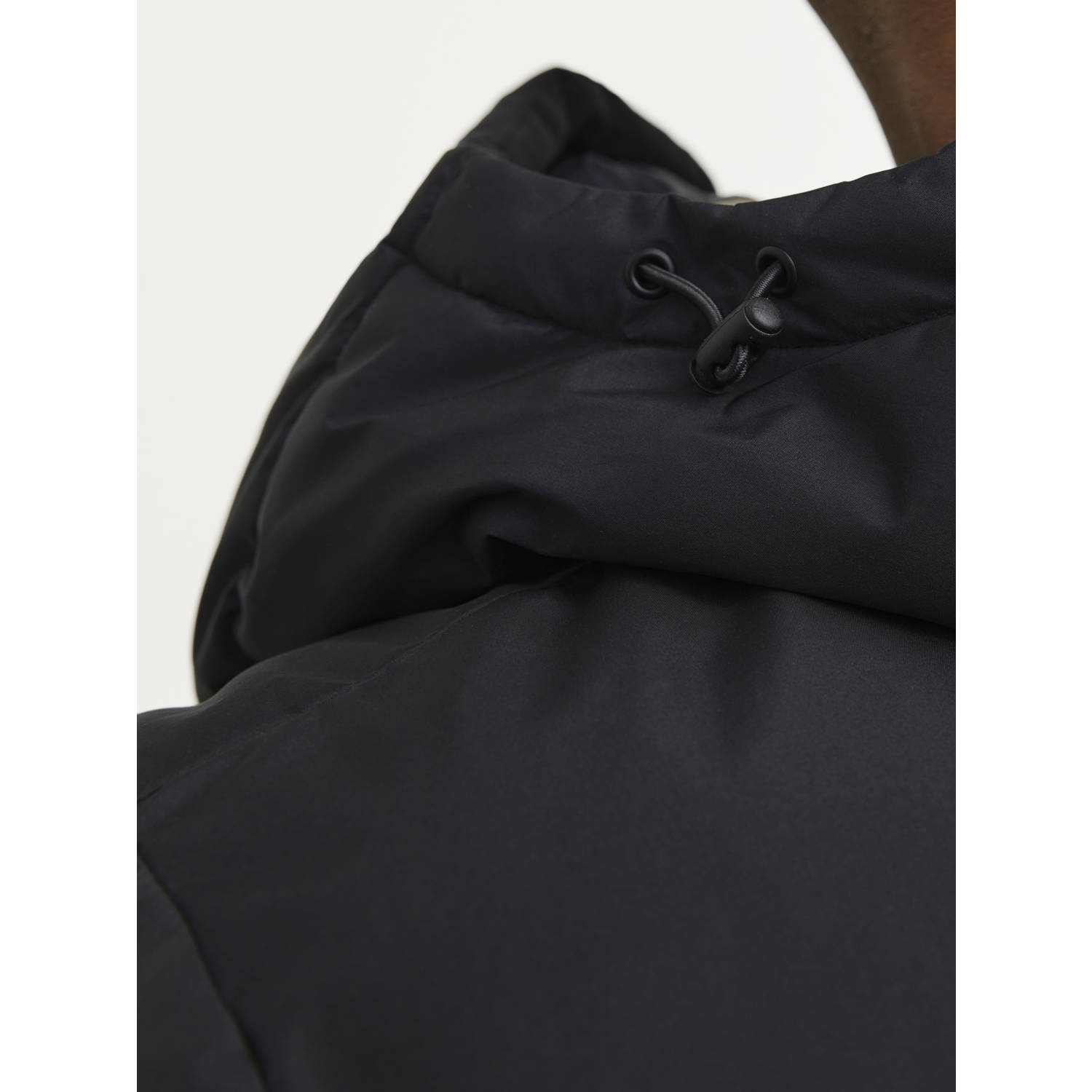 JACK & JONES ESSENTIALS gewatteerde jas JJEBRADLEY zwart