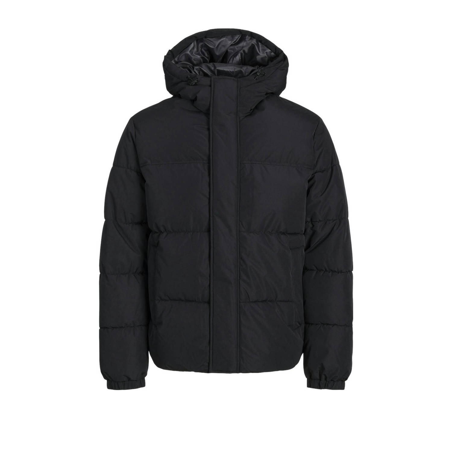 JACK & JONES ESSENTIALS gewatteerde jas JJEBRADLEY zwart
