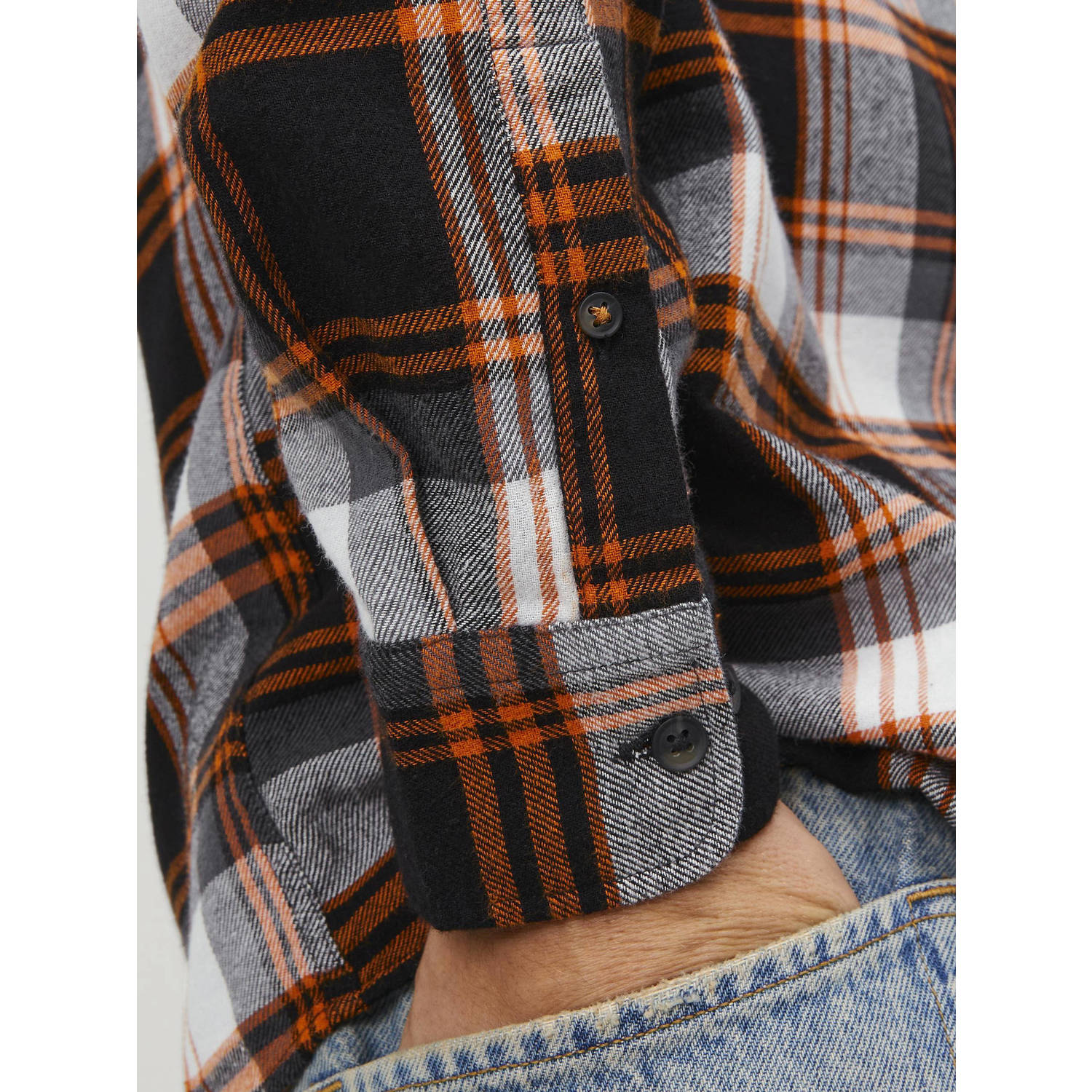 JACK & JONES ESSENTIALS geruit slim fit overhemd JJECLASSIC