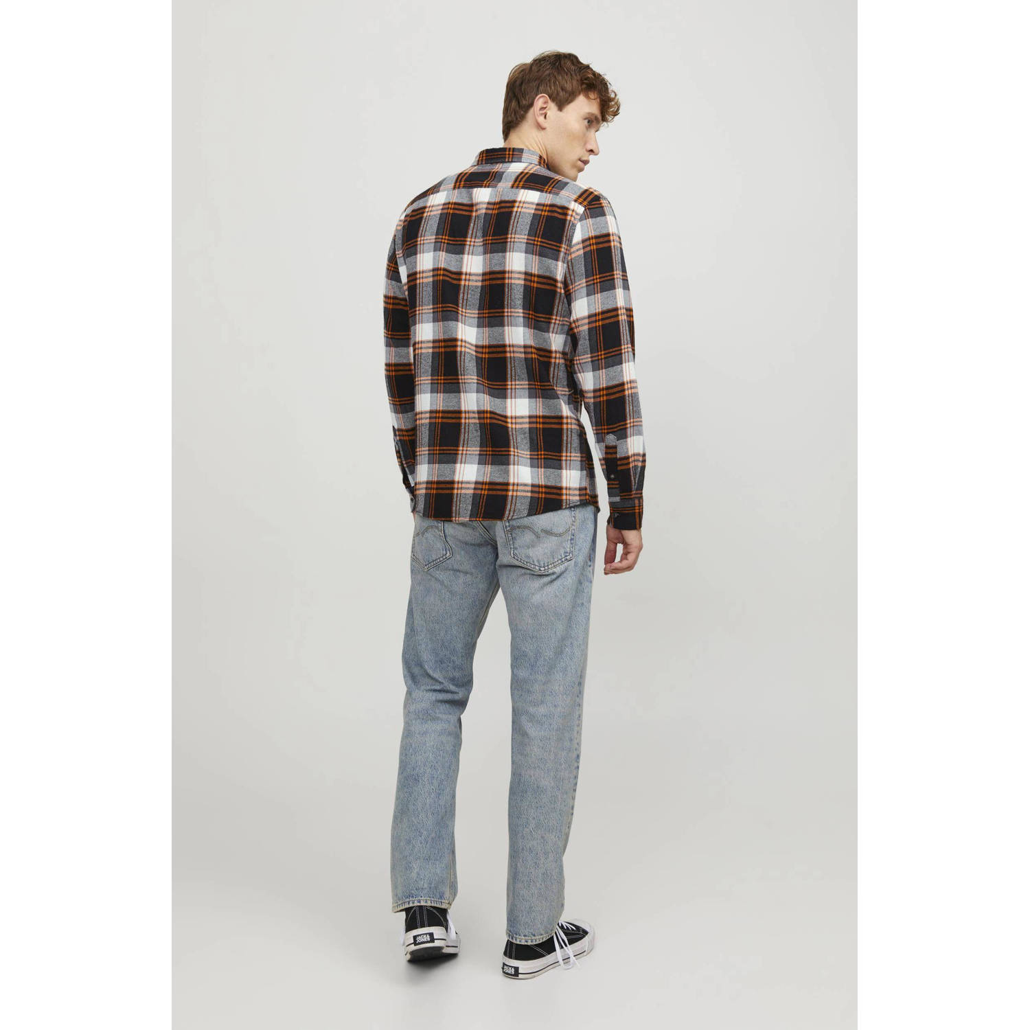 JACK & JONES ESSENTIALS geruit slim fit overhemd JJECLASSIC