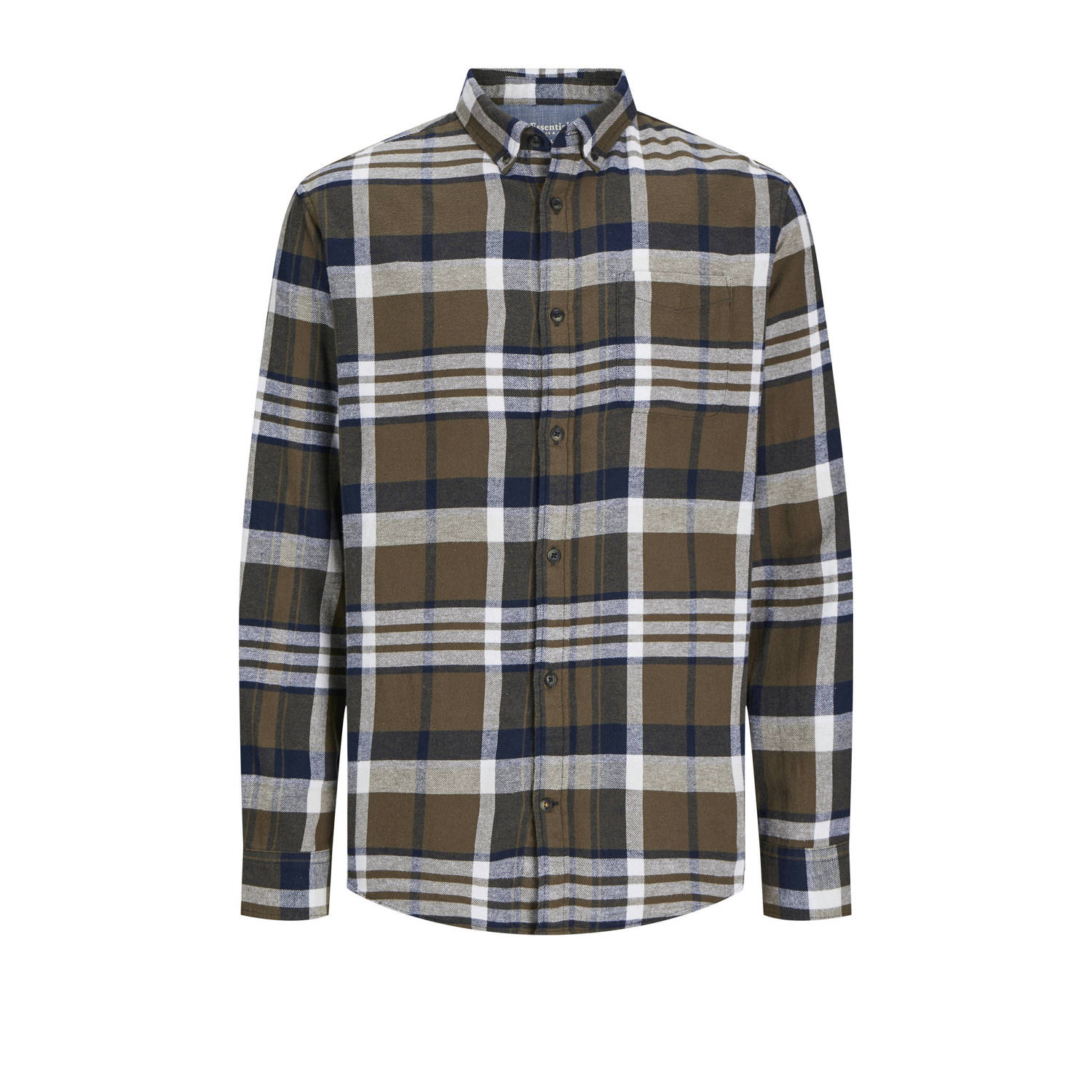 JACK & JONES ESSENTIALS geruit slim fit overhemd JJECLASSIC