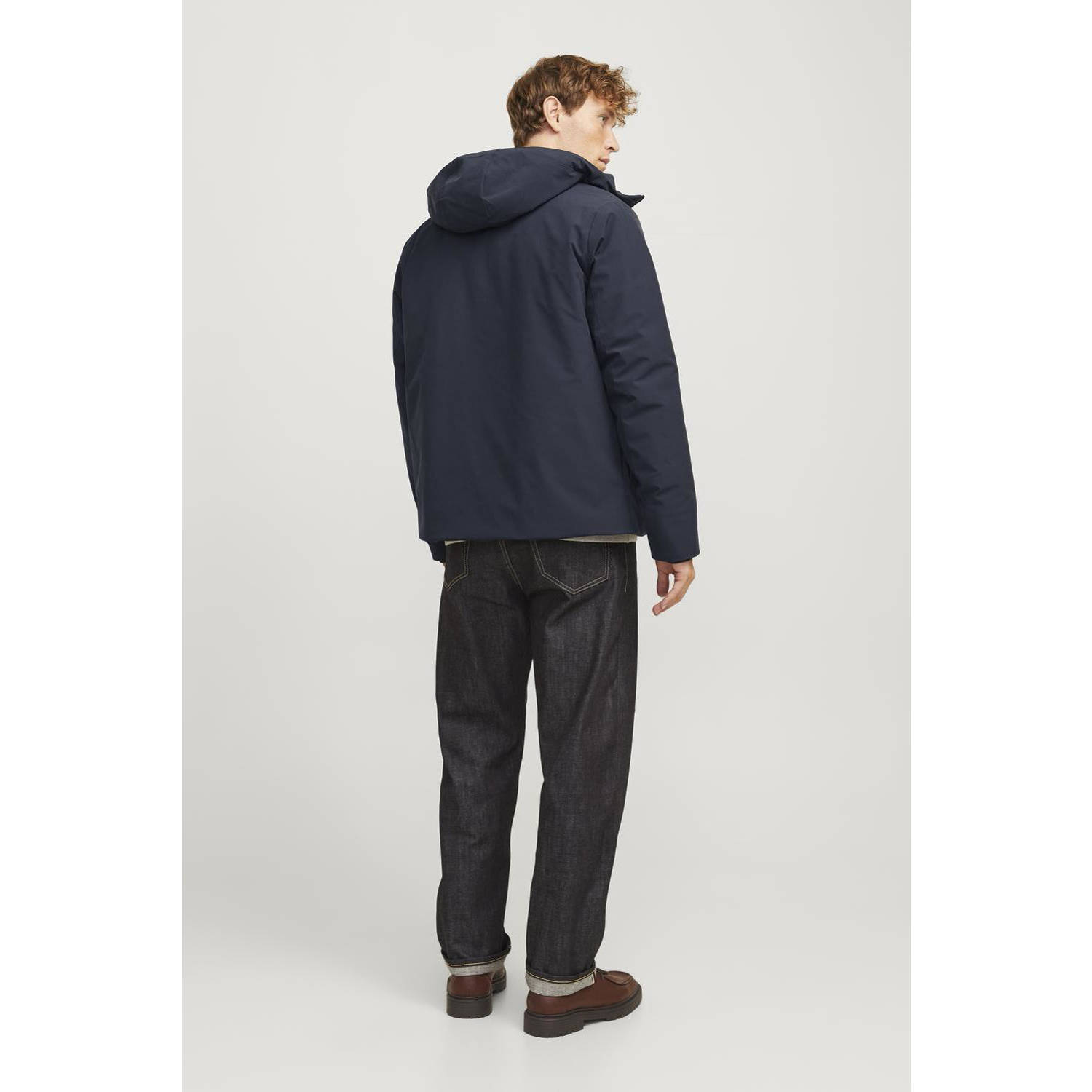 JACK & JONES ESSENTIALS gewatteerde jas JJEKEEN donkerblauw
