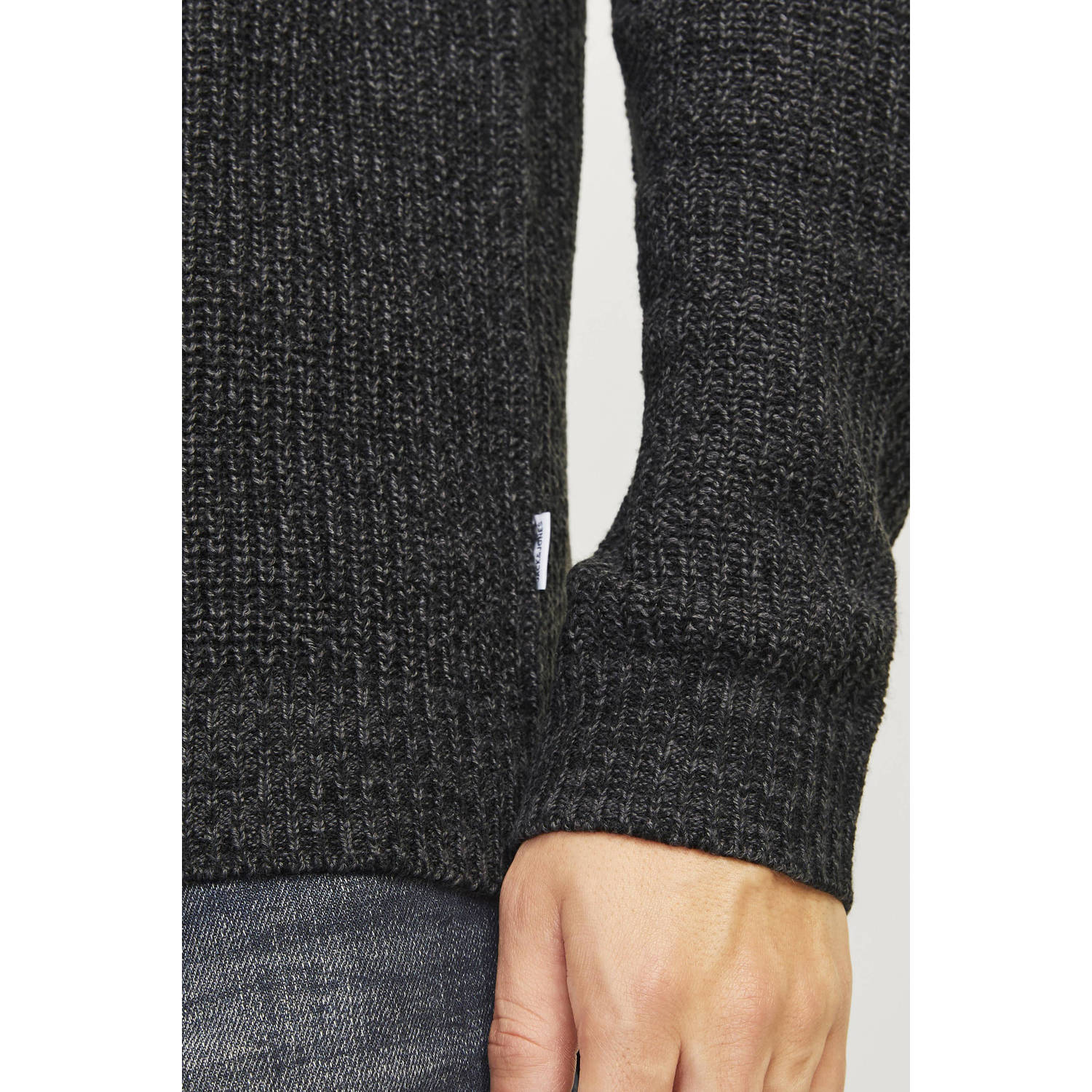JACK & JONES ESSENTIALS gebreide trui JJELEWIS zwart