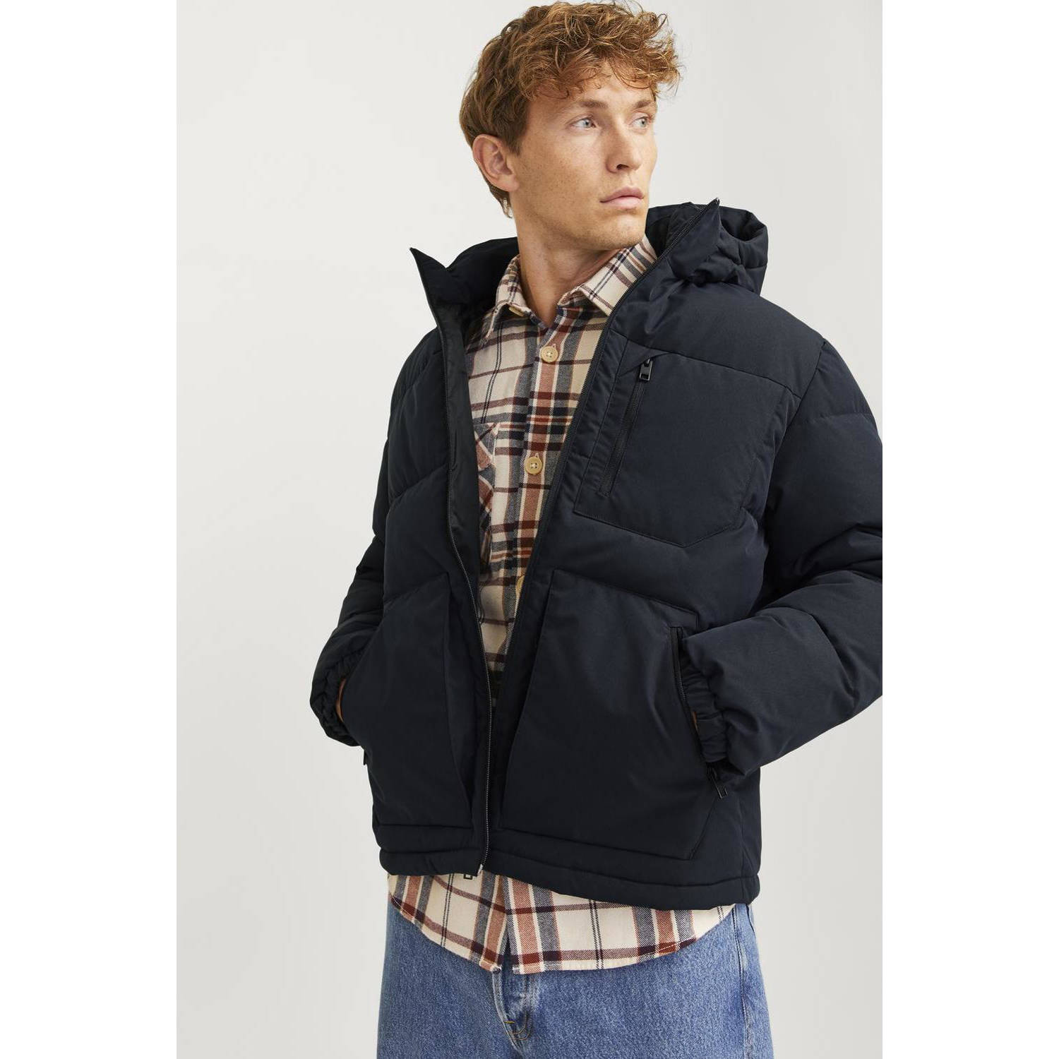 JACK & JONES ESSENTIALS gewatteerde jas JJEOTTO