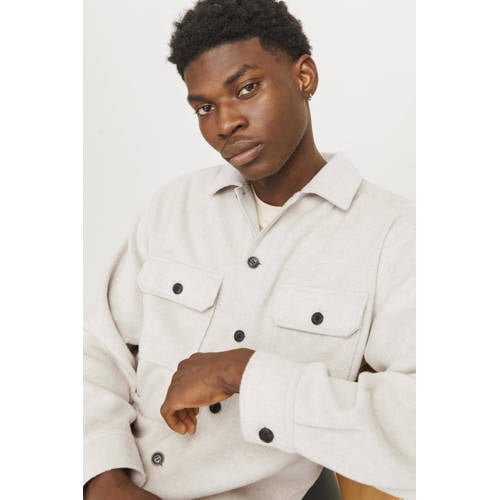 JACK & JONES ESSENTIALS overshirt ecru afbeelding