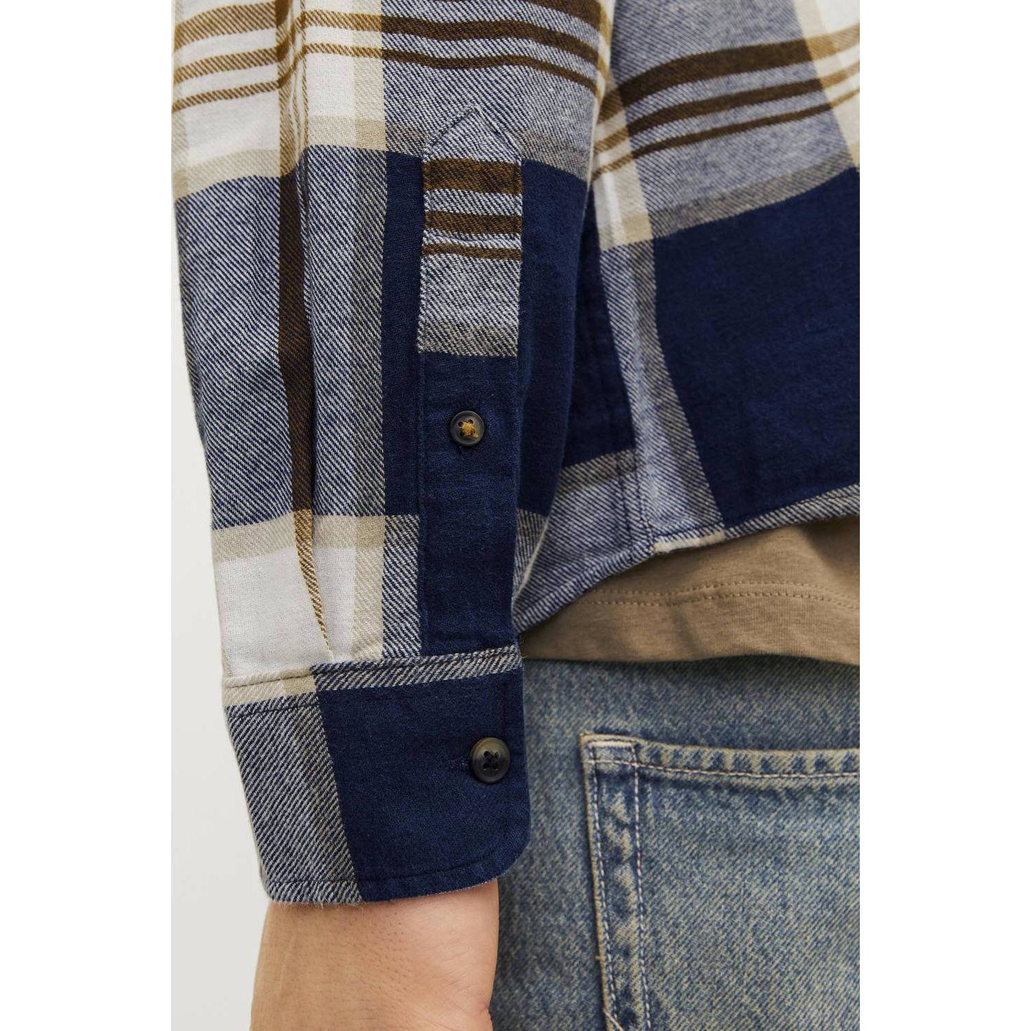 JACK & JONES ESSENTIALS geruit slim fit overhemd JJECLASSIC