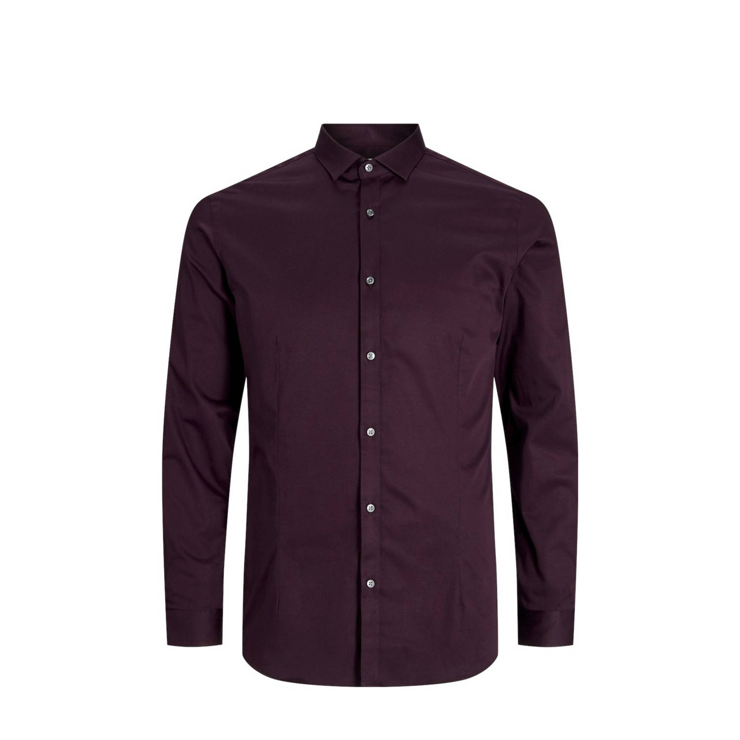 JACK & JONES PREMIUM super slim fit overhemd JJPRPARMA donkpaars