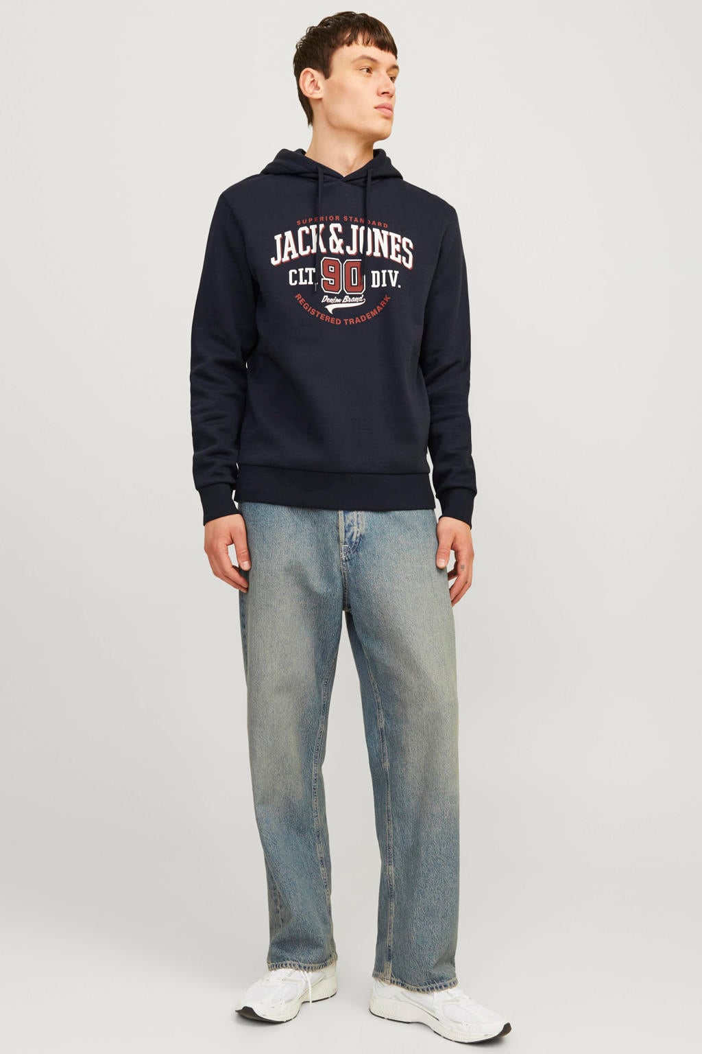 JACK & JONES ESSENTIALS hoodie donkerblauw