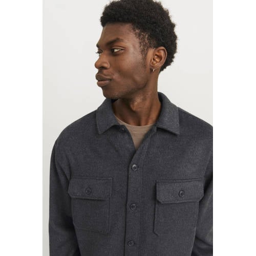 JACK & JONES ESSENTIALS overshirt zwart afbeelding