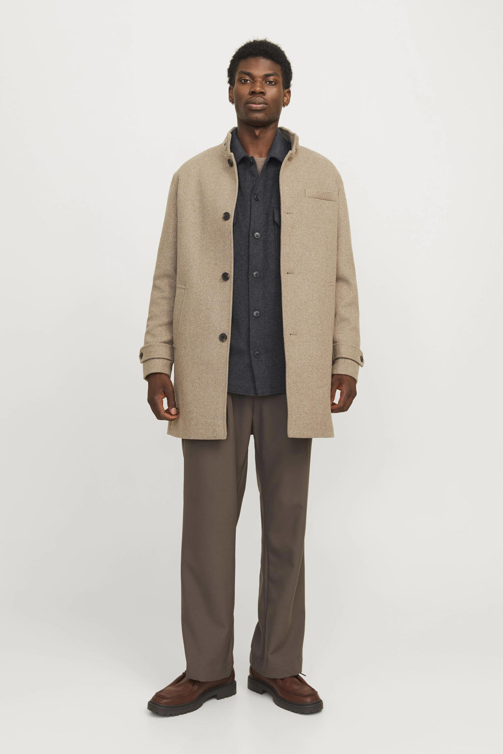 JACK & JONES ESSENTIALS overshirt zwart