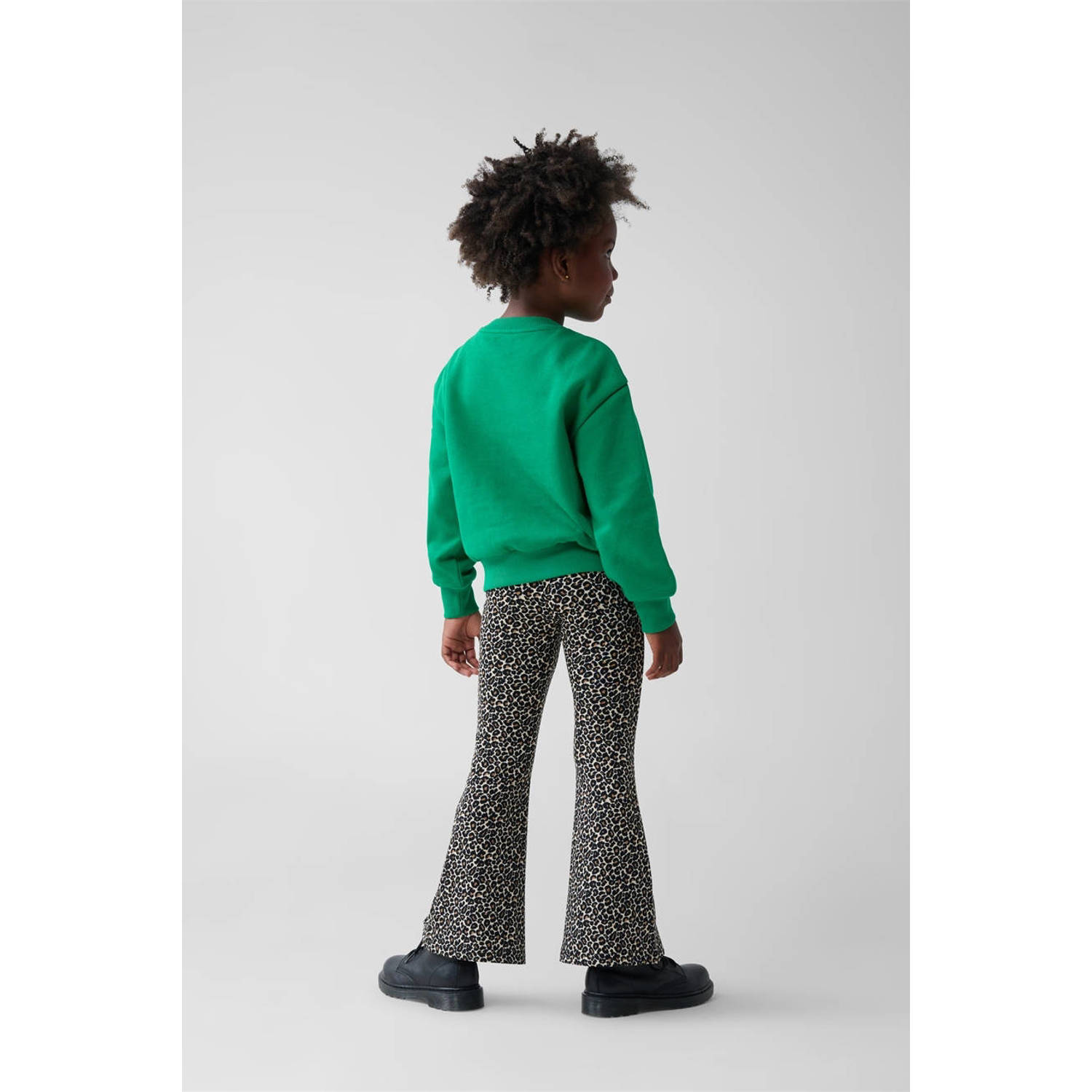 Shoeby high waist flared legging met panterprint bruin beige zwart