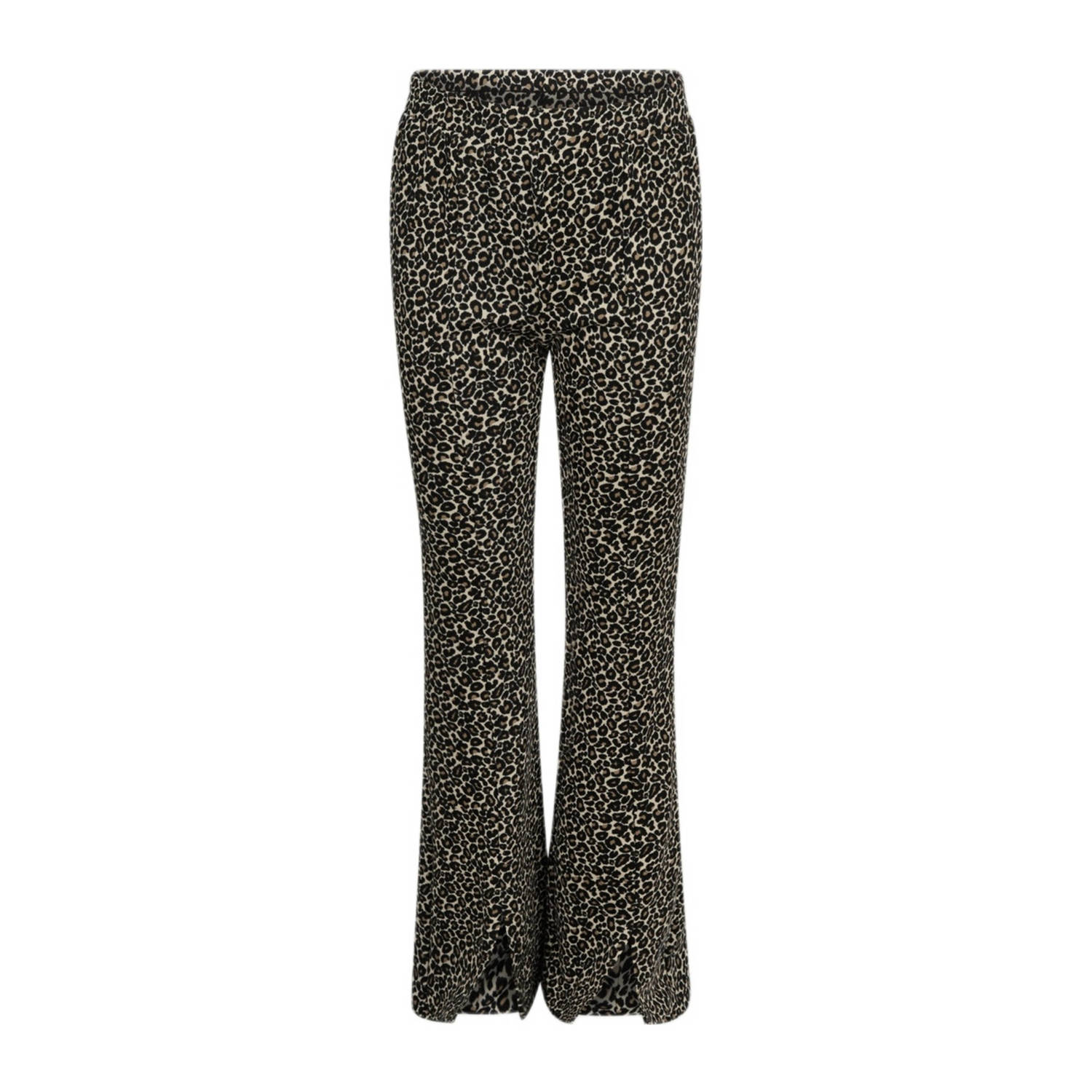 Shoeby high waist flared legging met panterprint bruin beige zwart