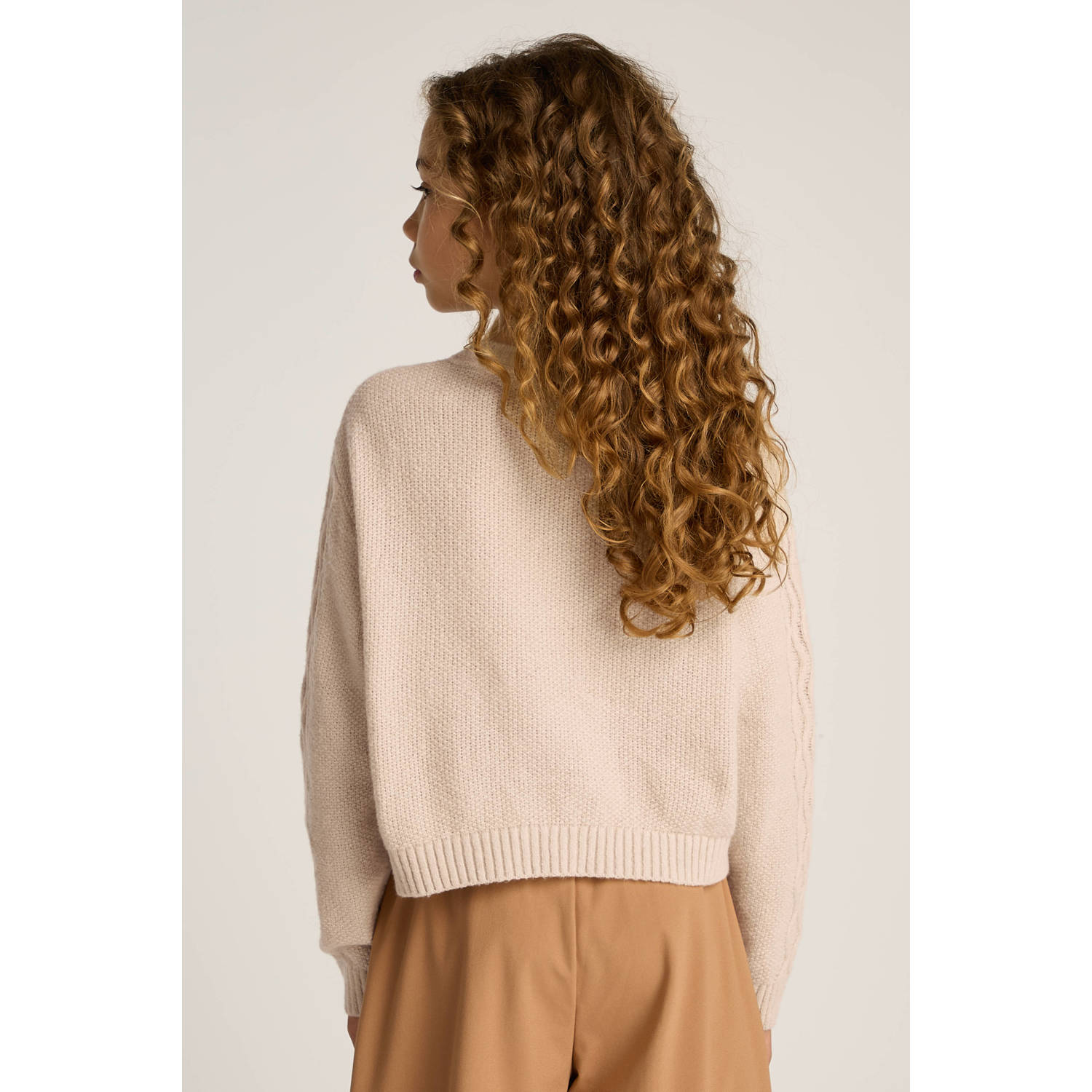 Calvin Klein trui beige kabels