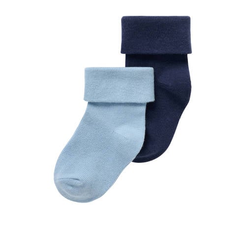 Noppies baby sokken - set van 2 lichtblauw/donkerblauw afbeelding