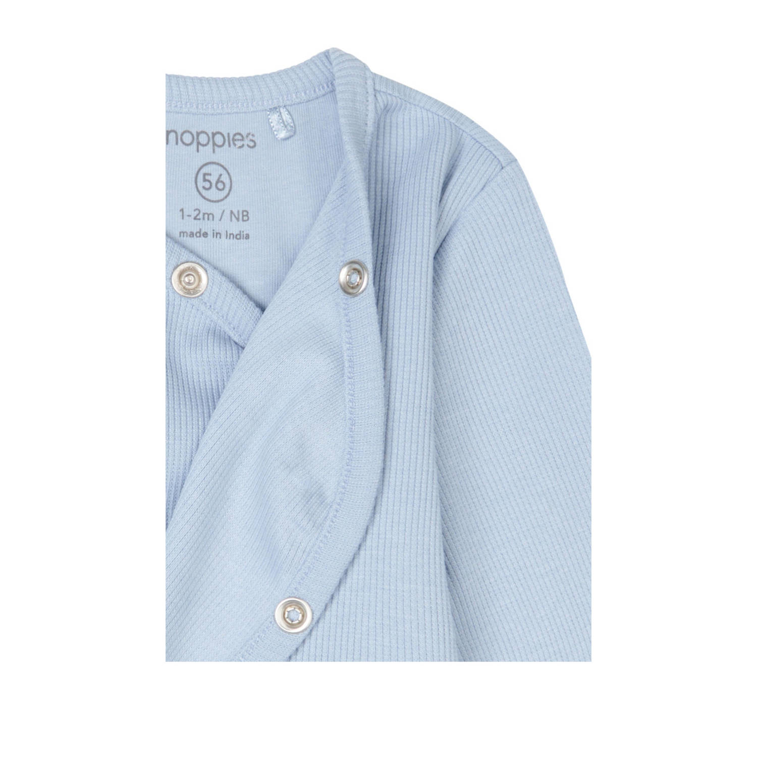Noppies baby romper Narellan lichtblauw