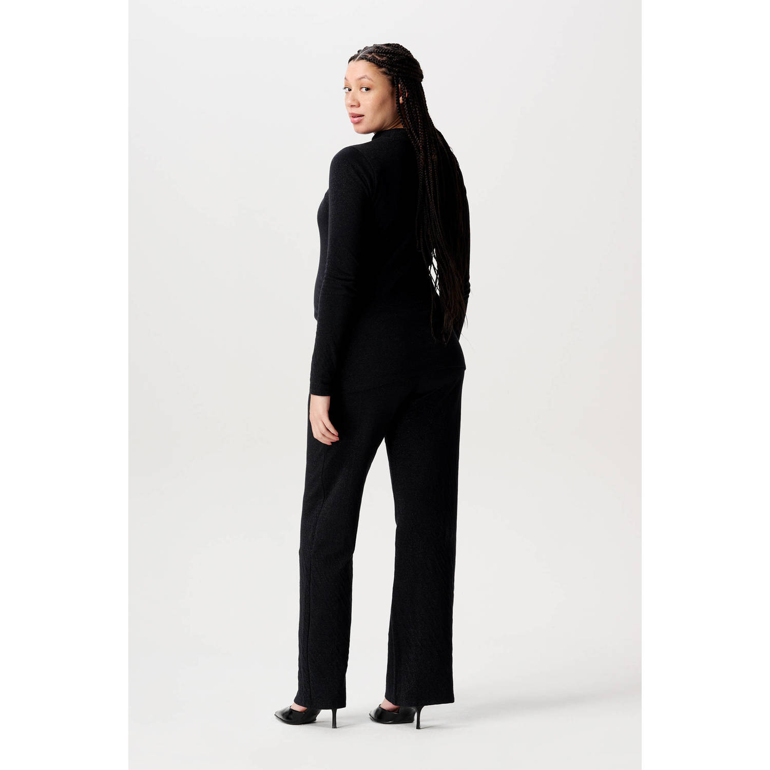 Noppies maternity casual straight fit zwangerschapsbroek Vaasa zwart