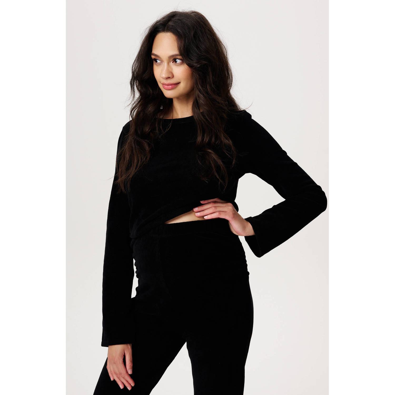 Noppies maternity cropped top zwart