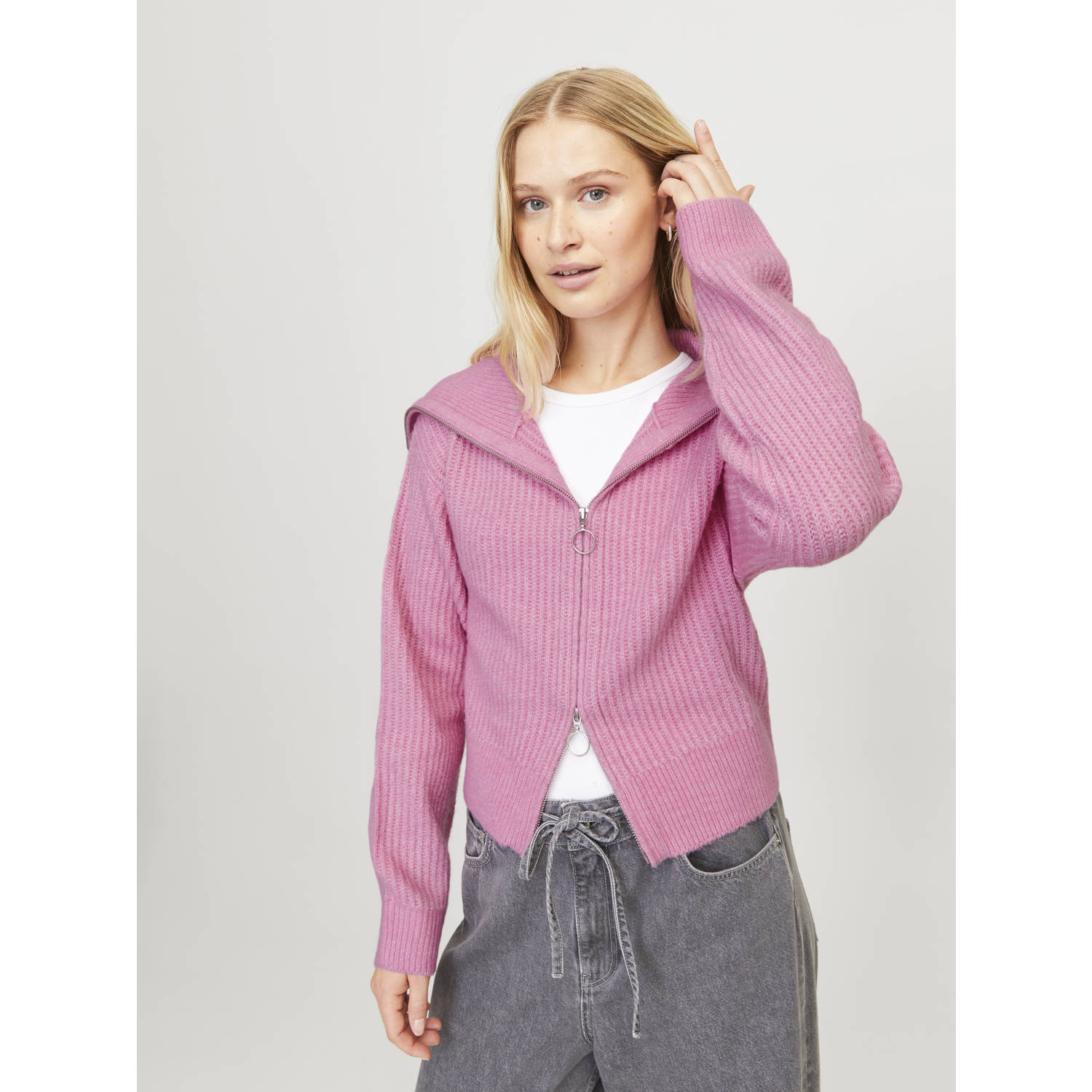 Jack & jones Diverse Cardigan Gebreid Moonlite Mauve Pink Dames