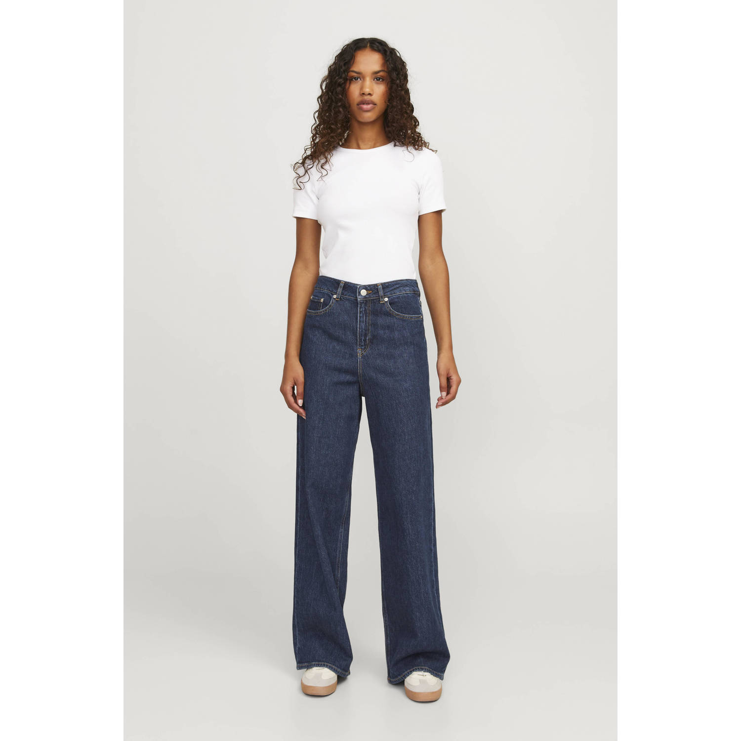 JJXX high waist wide leg jeans medium blue denim