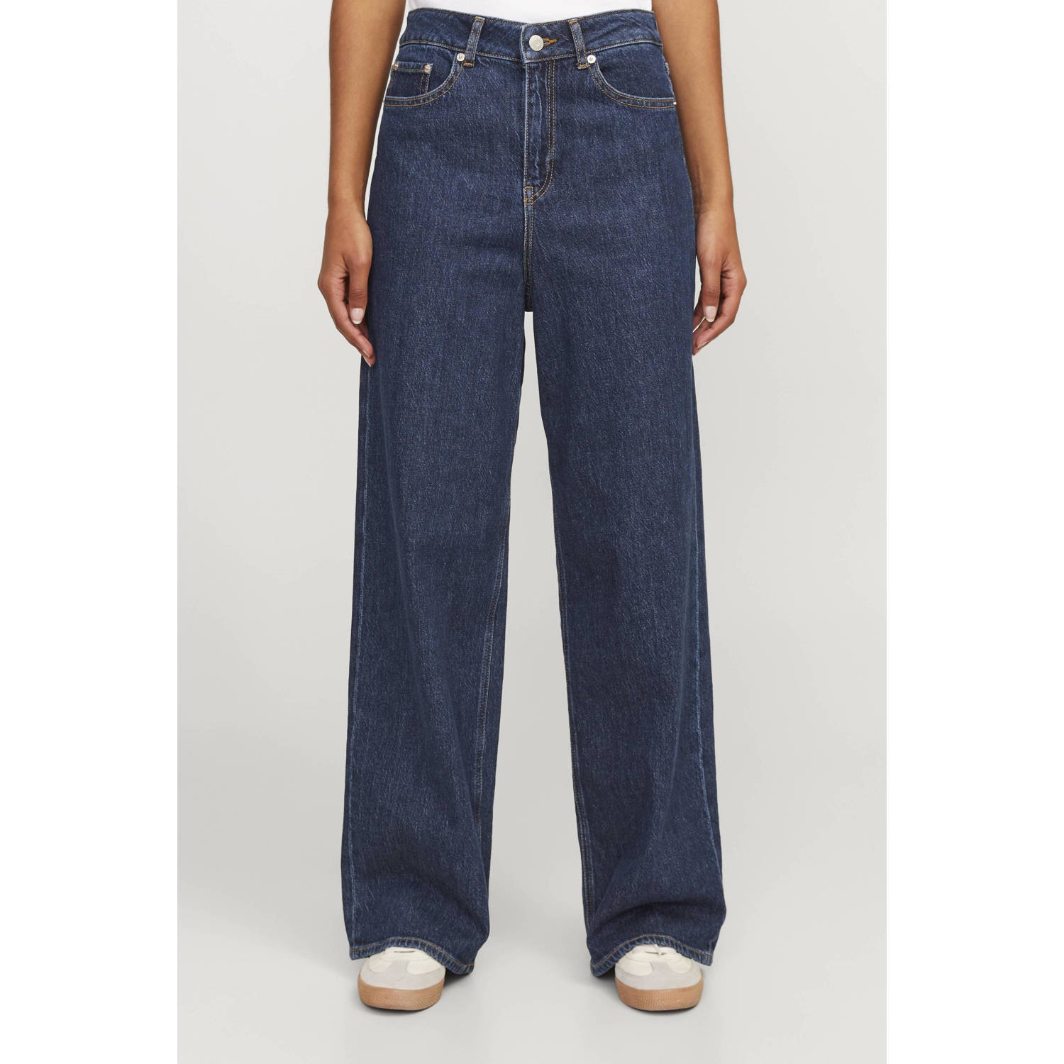 JJXX high waist wide leg jeans medium blue denim